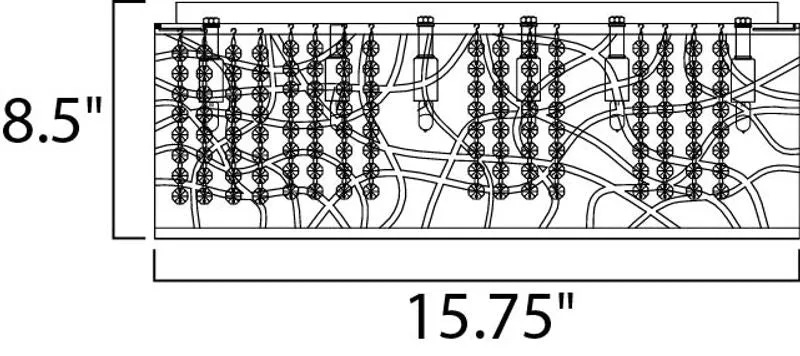 15.75" Bronze Inca Flush Mount Light with G9 LED