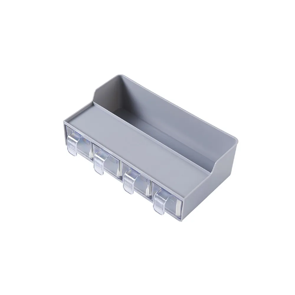 2 in 1 Kitchen Countertop Spices Compartment & Storage Rack, Multiple Color