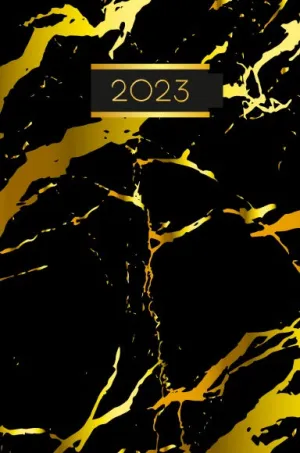2023 Lavish Black & Gold Marble Planner - The Premier Luxurious Compendium For Corporate Executives