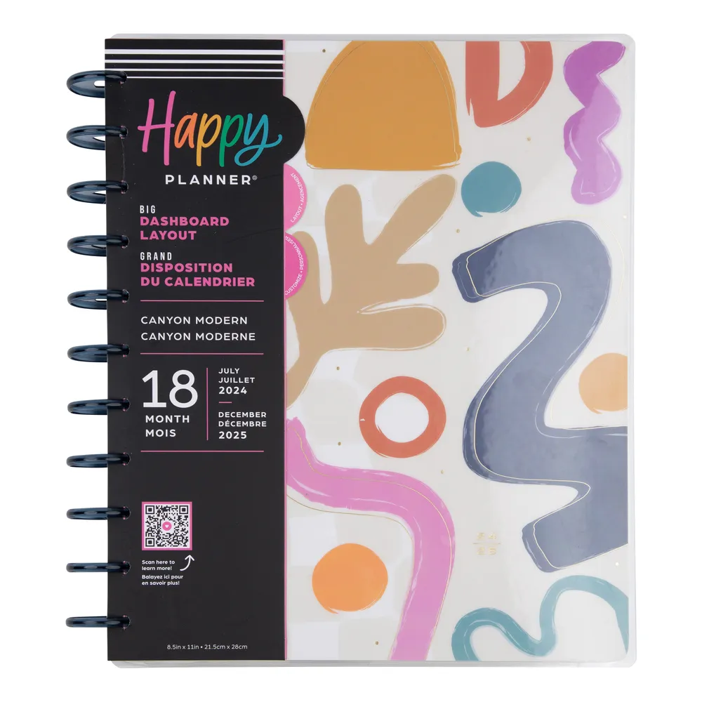 2024 Canyon Modern Happy Planner - Big Dashboard Layout - 18 Months
