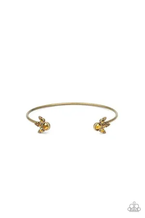 A Bit Rich Brass Cuff Bracelet - Paparazzi Accessories