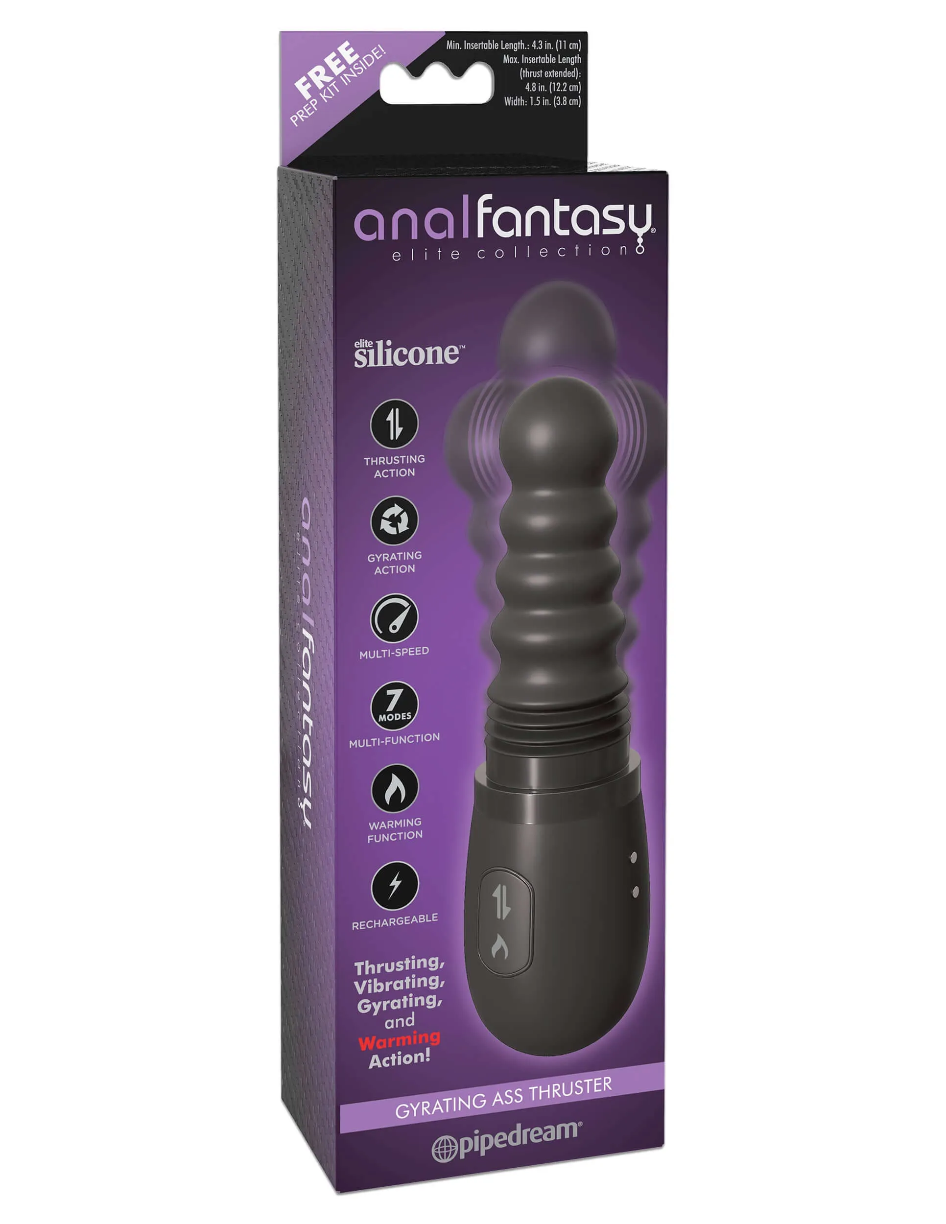 Anal Fantasy Elite Collection Gyrating Ass Thruster Black