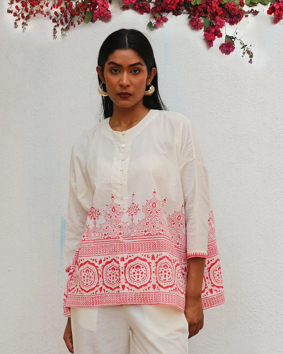 Arpina Blockprinted Cotton Shirt - BGVL