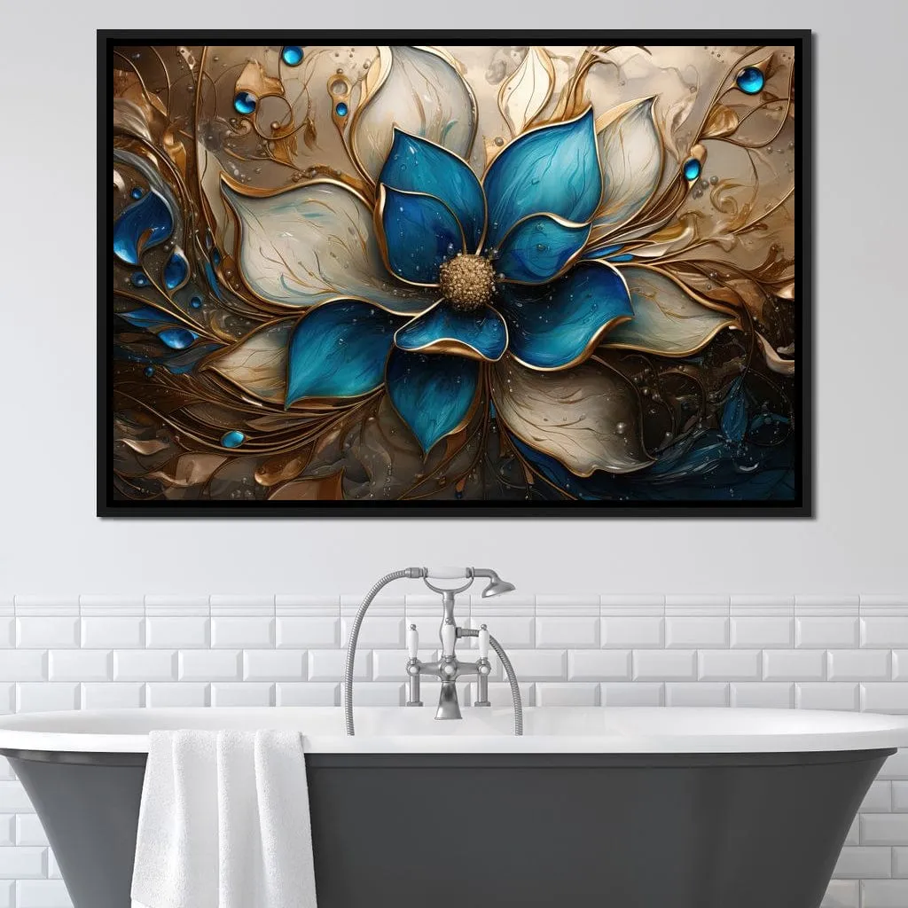 Azure Calligraphy Stained Glass - Cole Williams