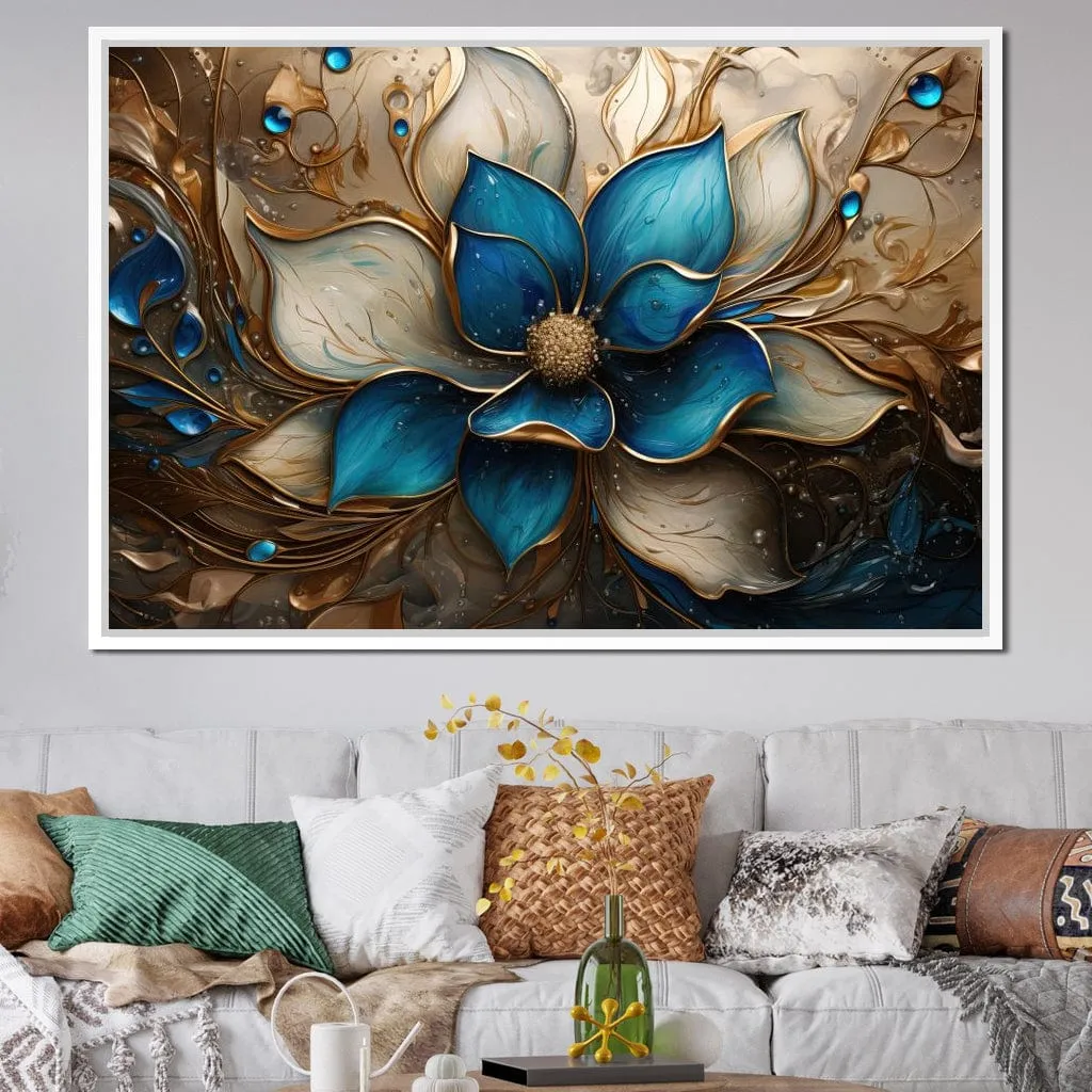 Azure Calligraphy Stained Glass - Cole Williams