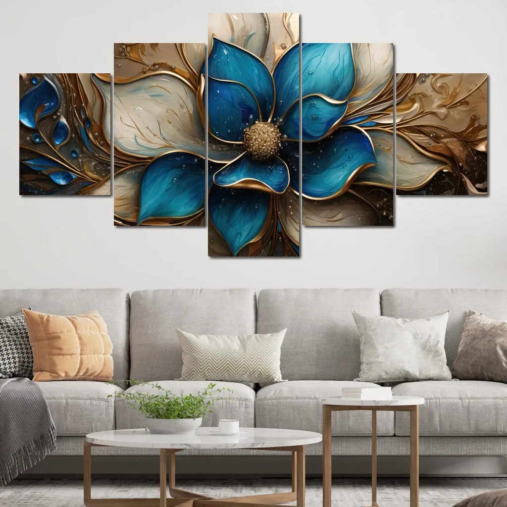Azure Calligraphy Stained Glass - Cole Williams