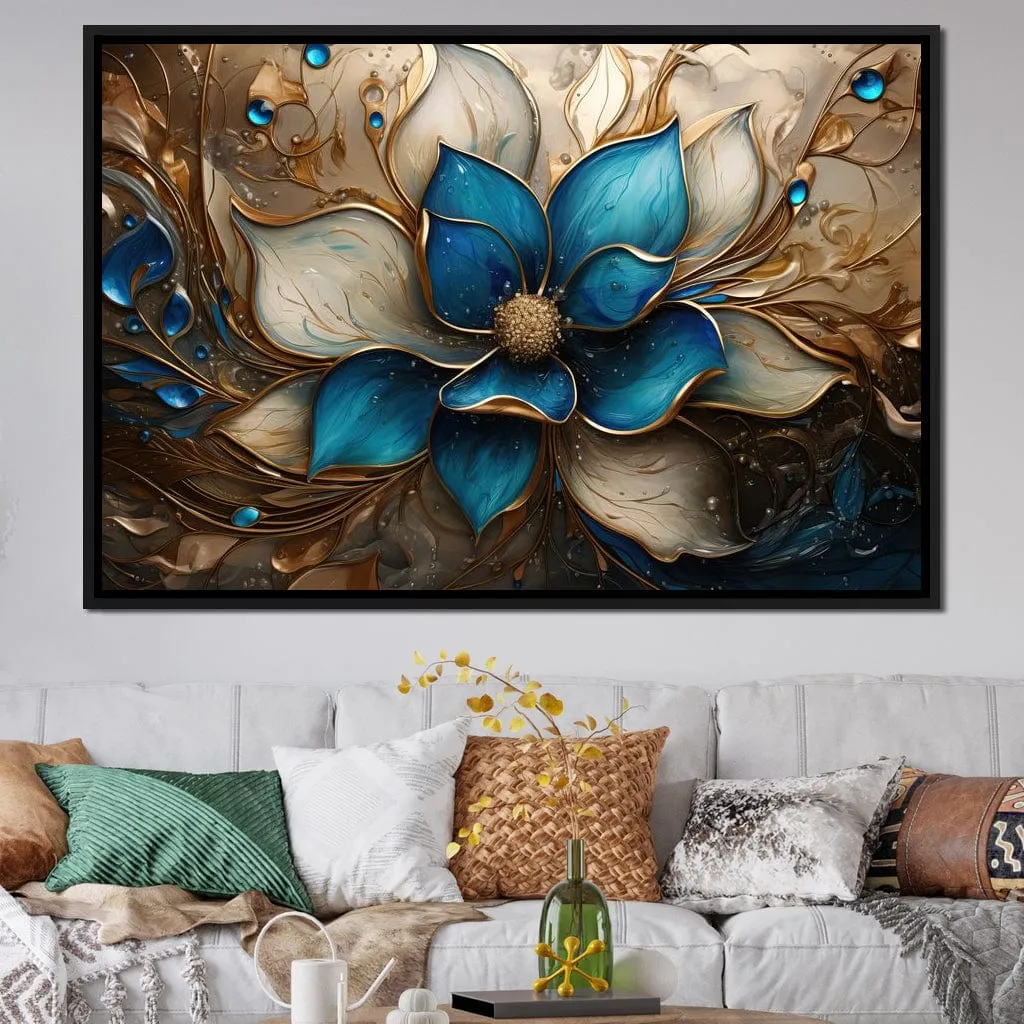 Azure Calligraphy Stained Glass - Cole Williams