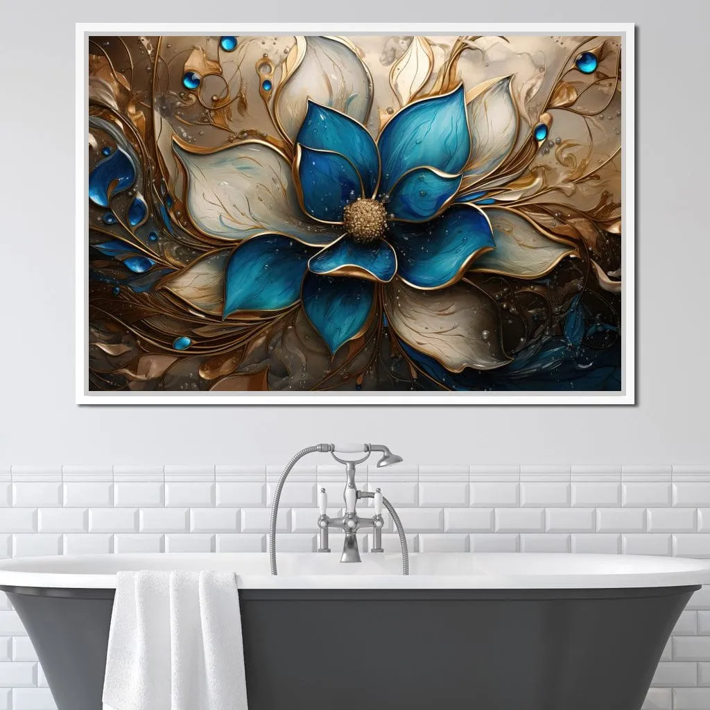 Azure Calligraphy Stained Glass - Cole Williams