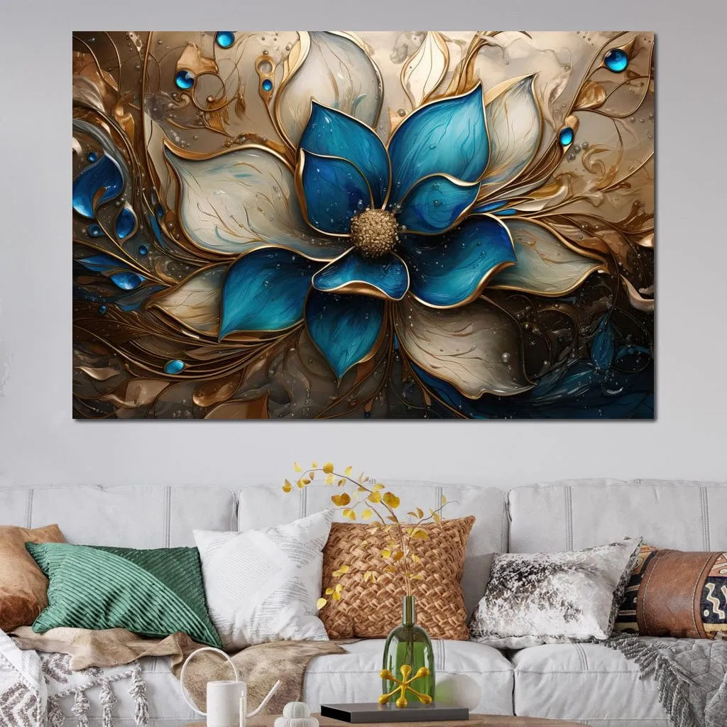 Azure Calligraphy Stained Glass - Cole Williams