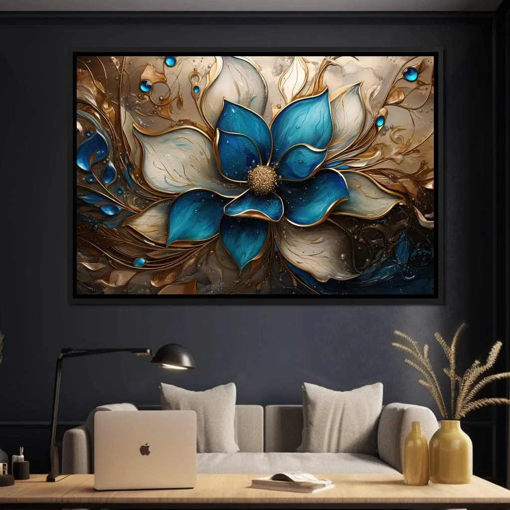 Azure Calligraphy Stained Glass - Cole Williams