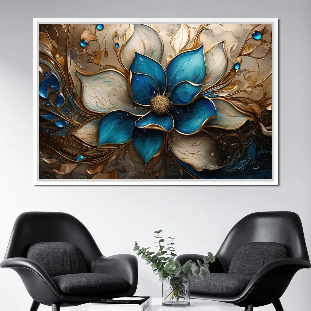 Azure Calligraphy Stained Glass - Cole Williams