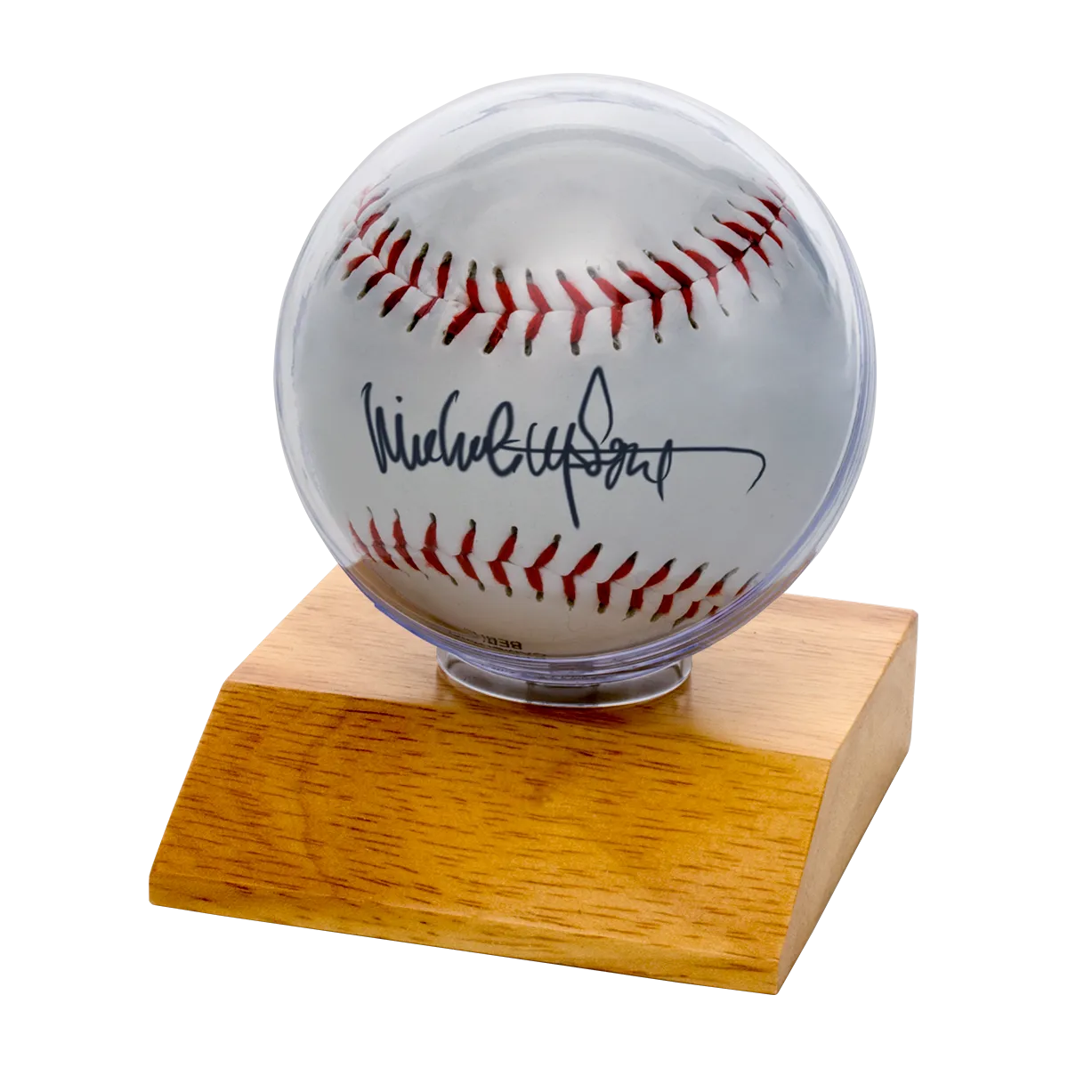 Baseball Wood Base Display Holder