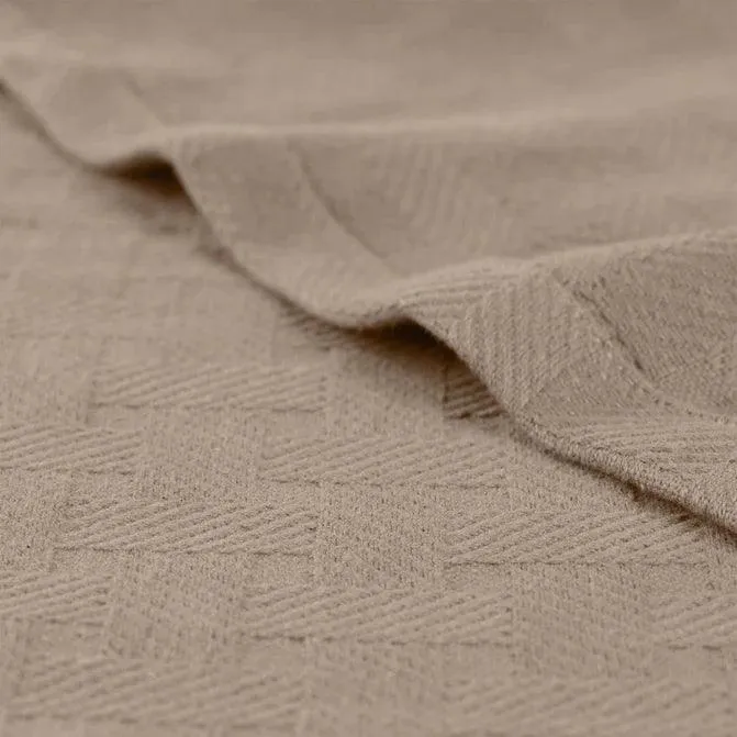 Basketweave All Season Cotton Blanket