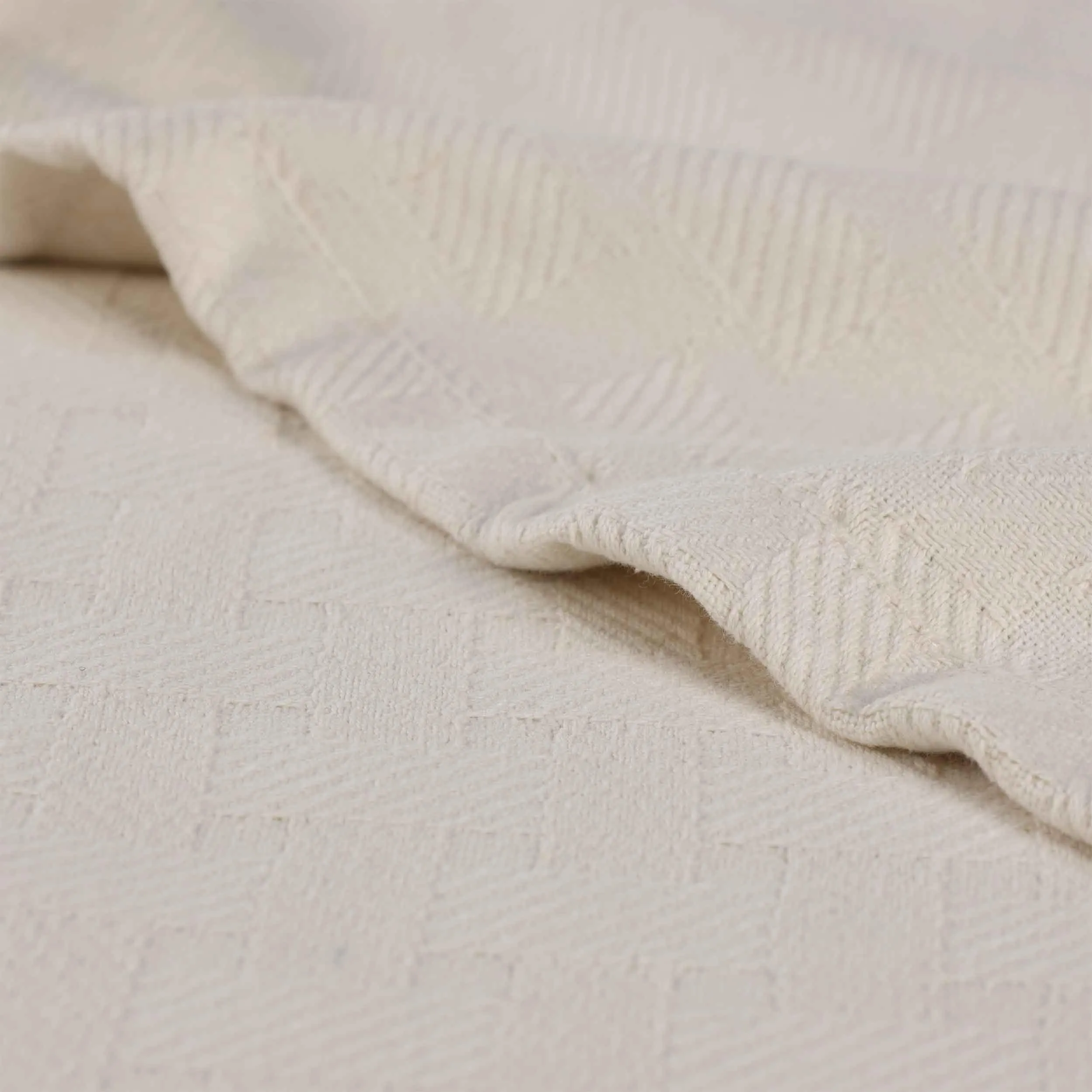 Basketweave All Season Cotton Blanket