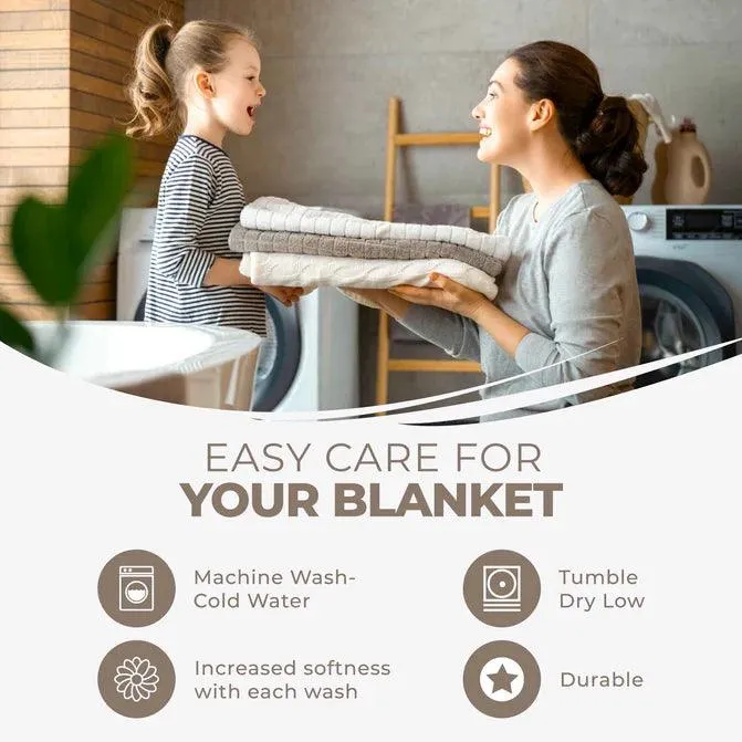 Basketweave All Season Cotton Blanket