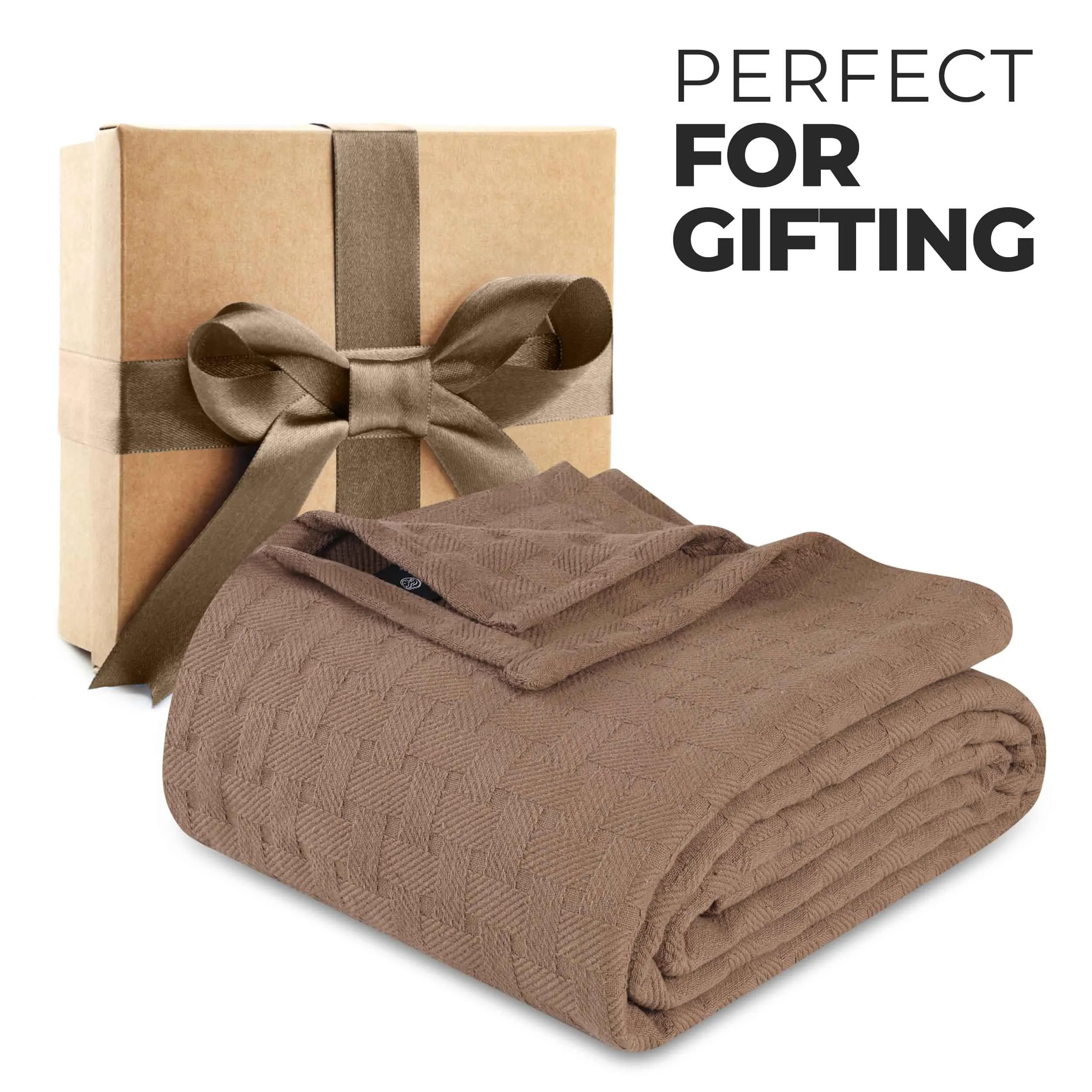 Basketweave All Season Cotton Blanket
