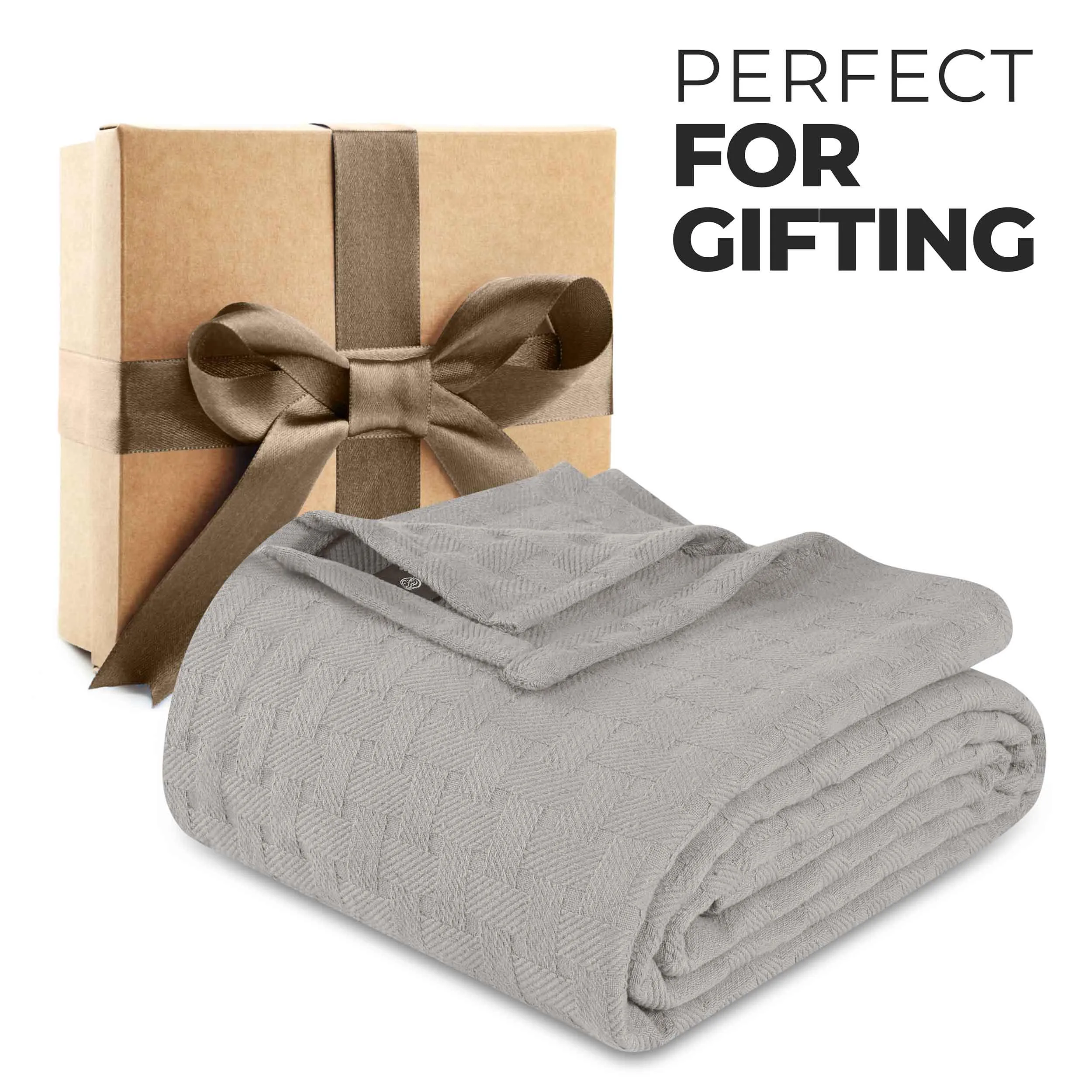 Basketweave All Season Cotton Blanket