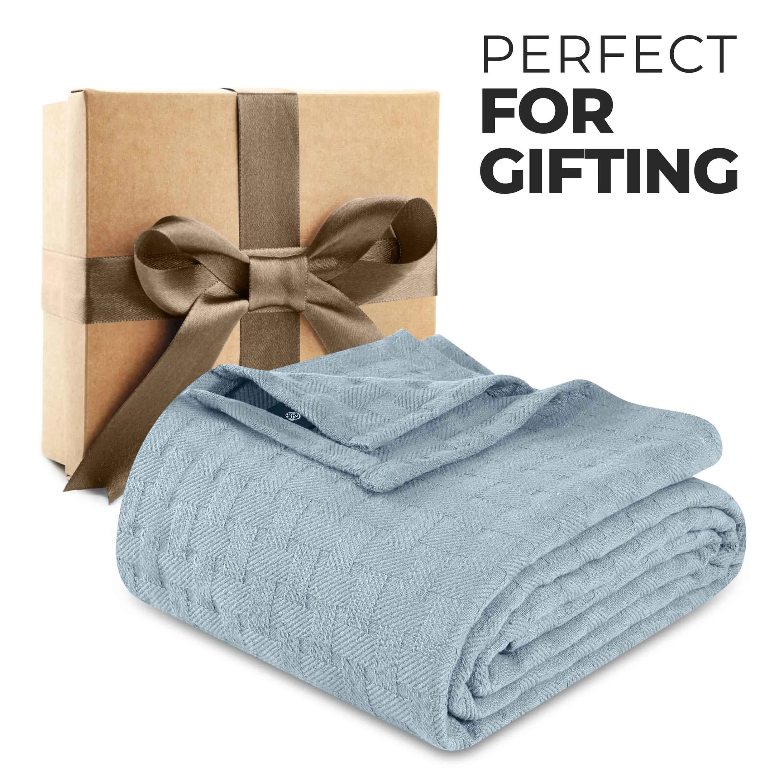 Basketweave All Season Cotton Blanket