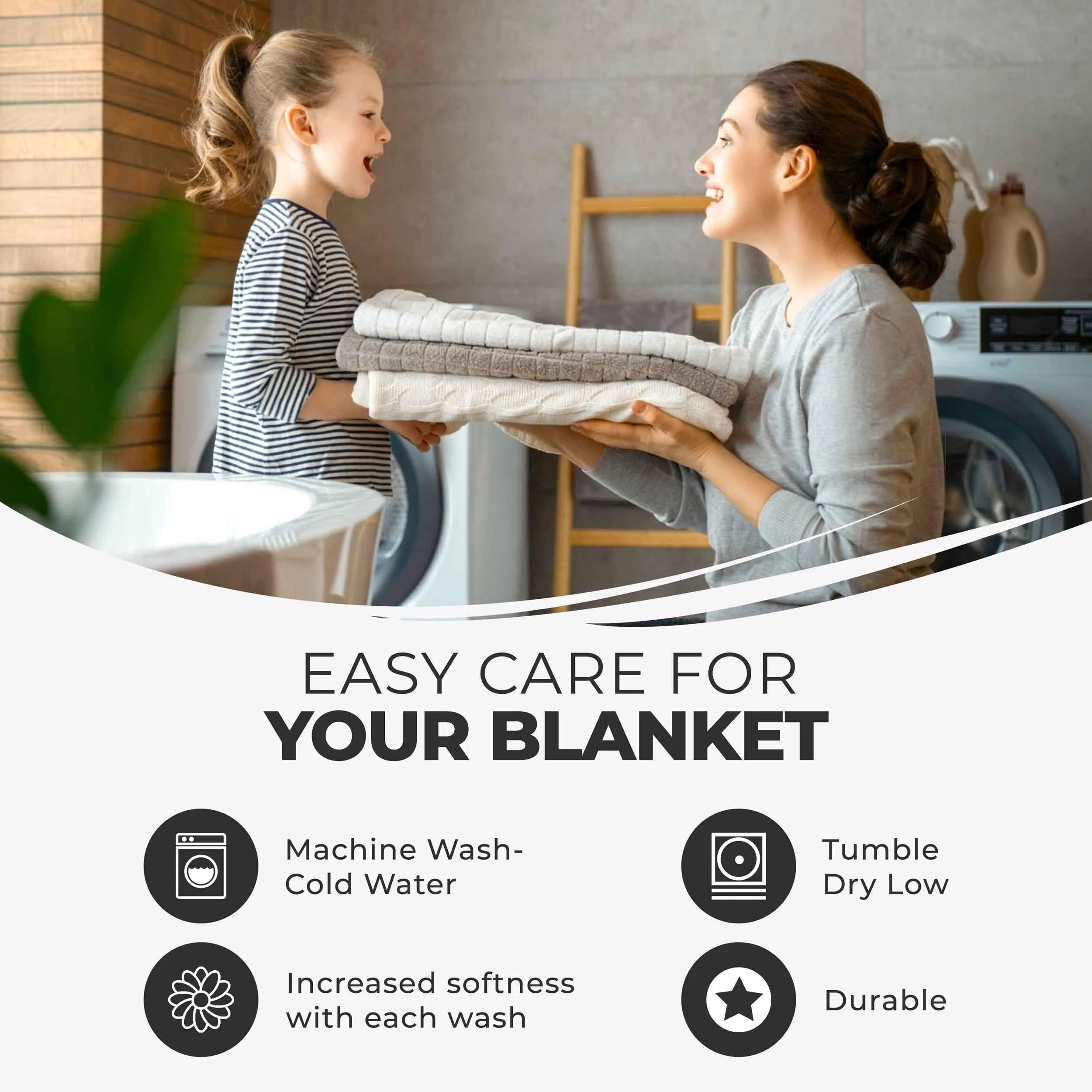 Basketweave All Season Cotton Blanket