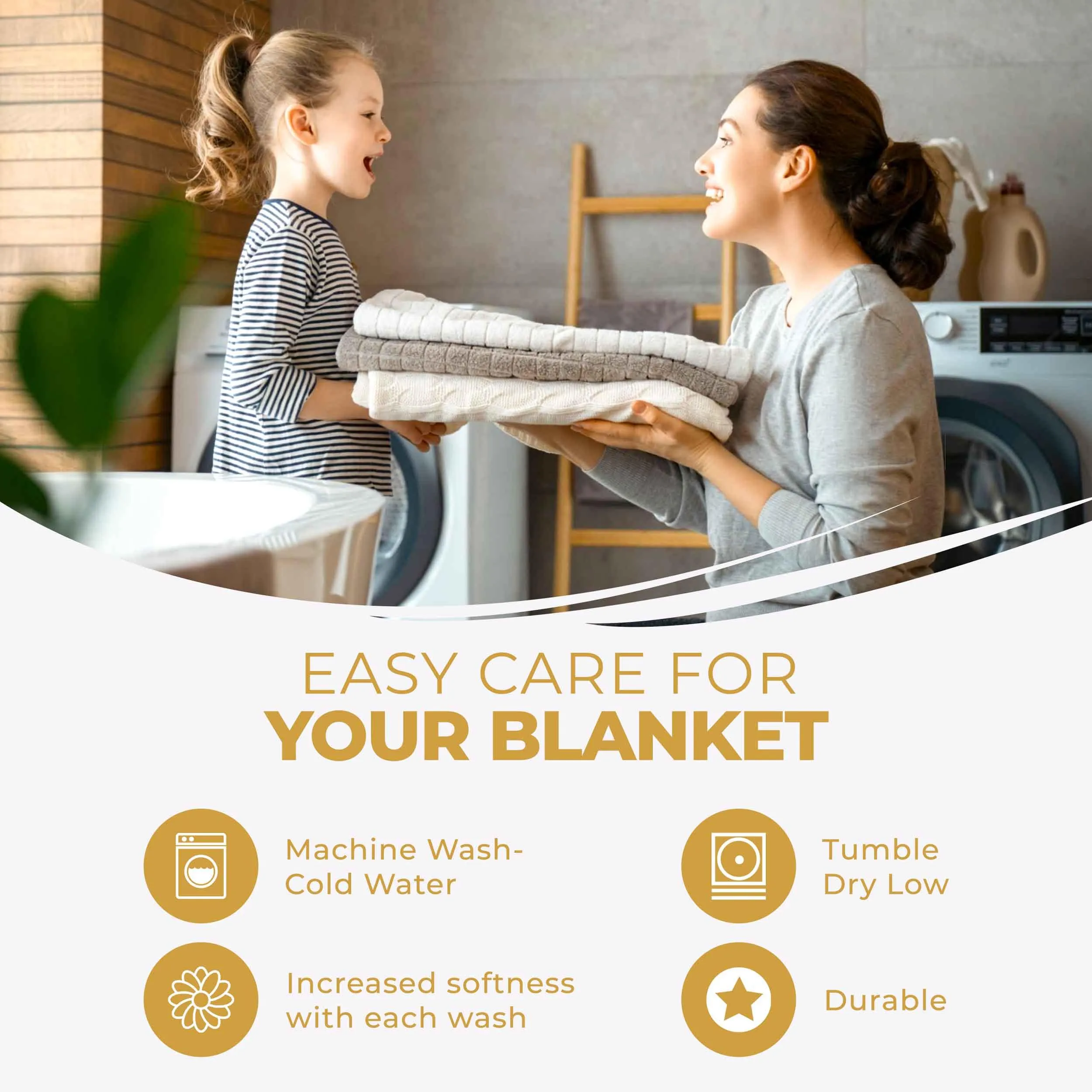 Basketweave All Season Cotton Blanket