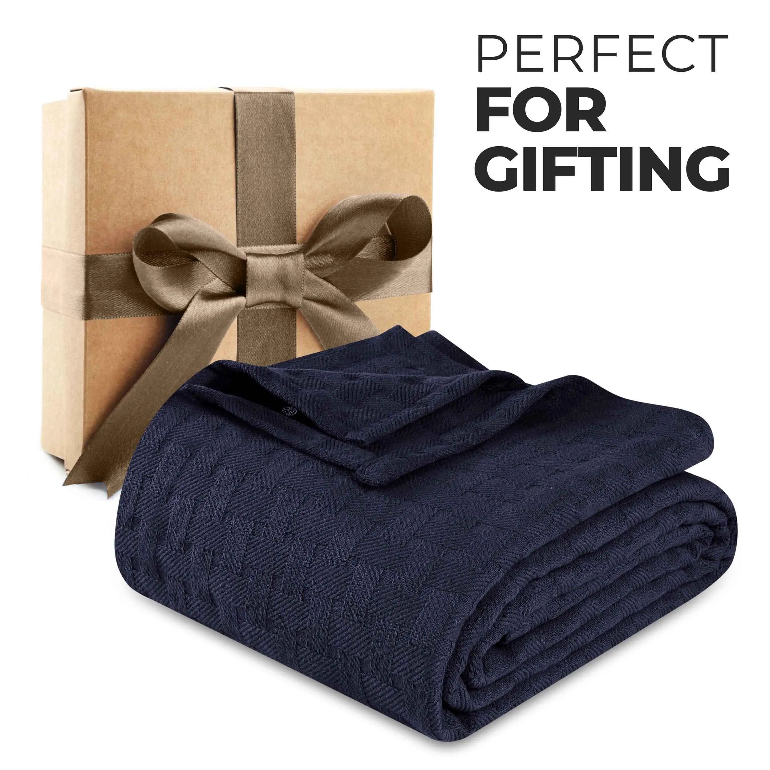 Basketweave All Season Cotton Blanket