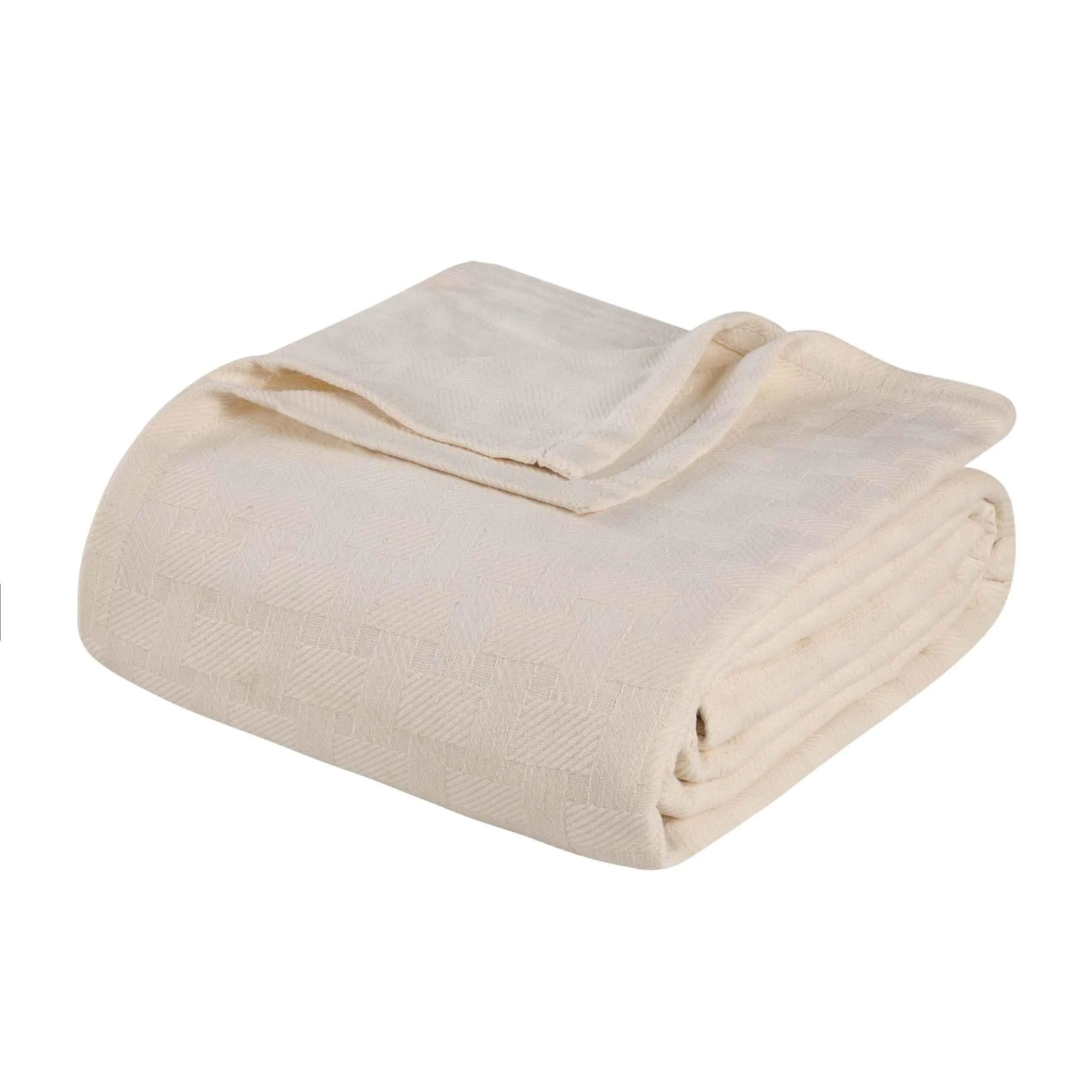 Basketweave All Season Cotton Blanket