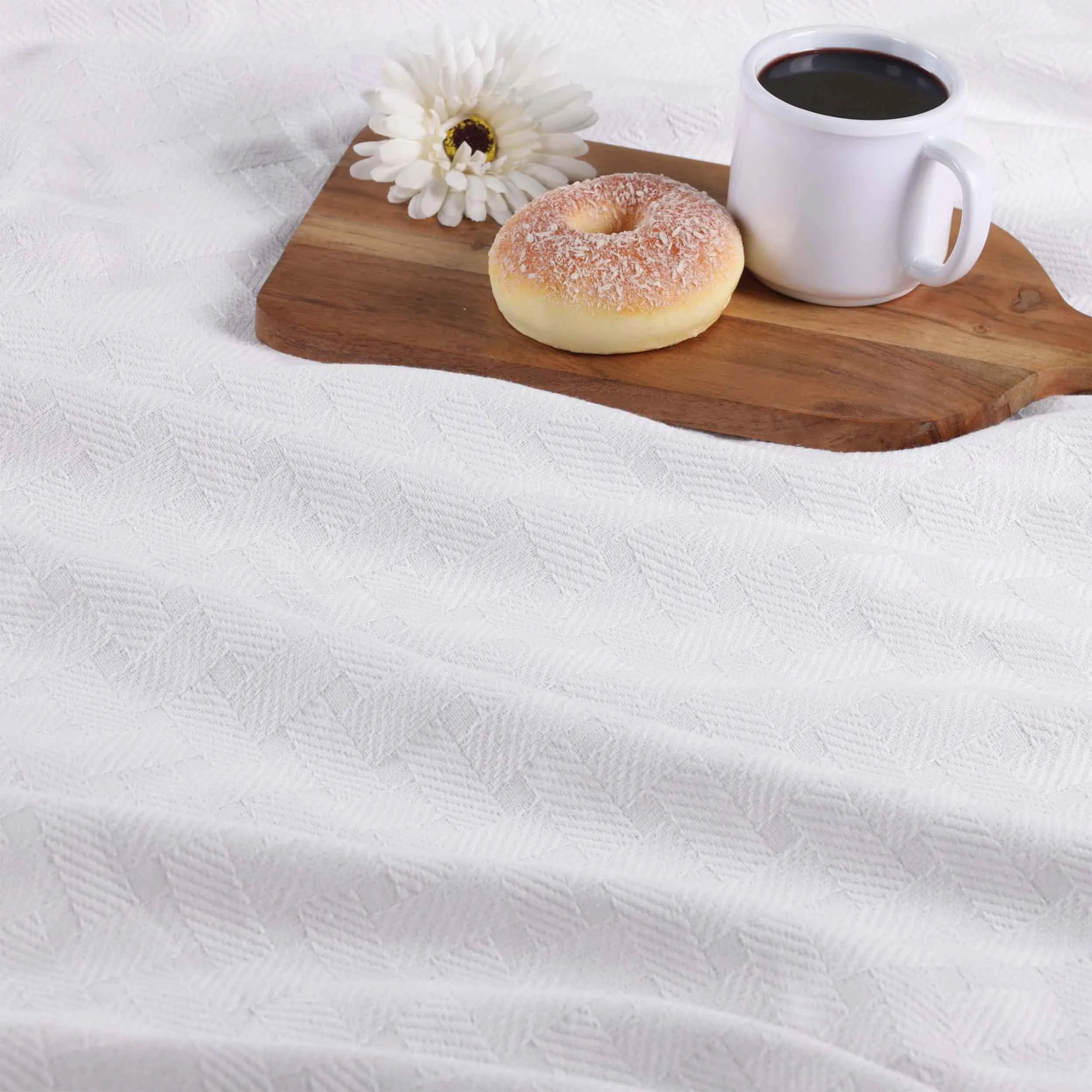 Basketweave All Season Cotton Blanket