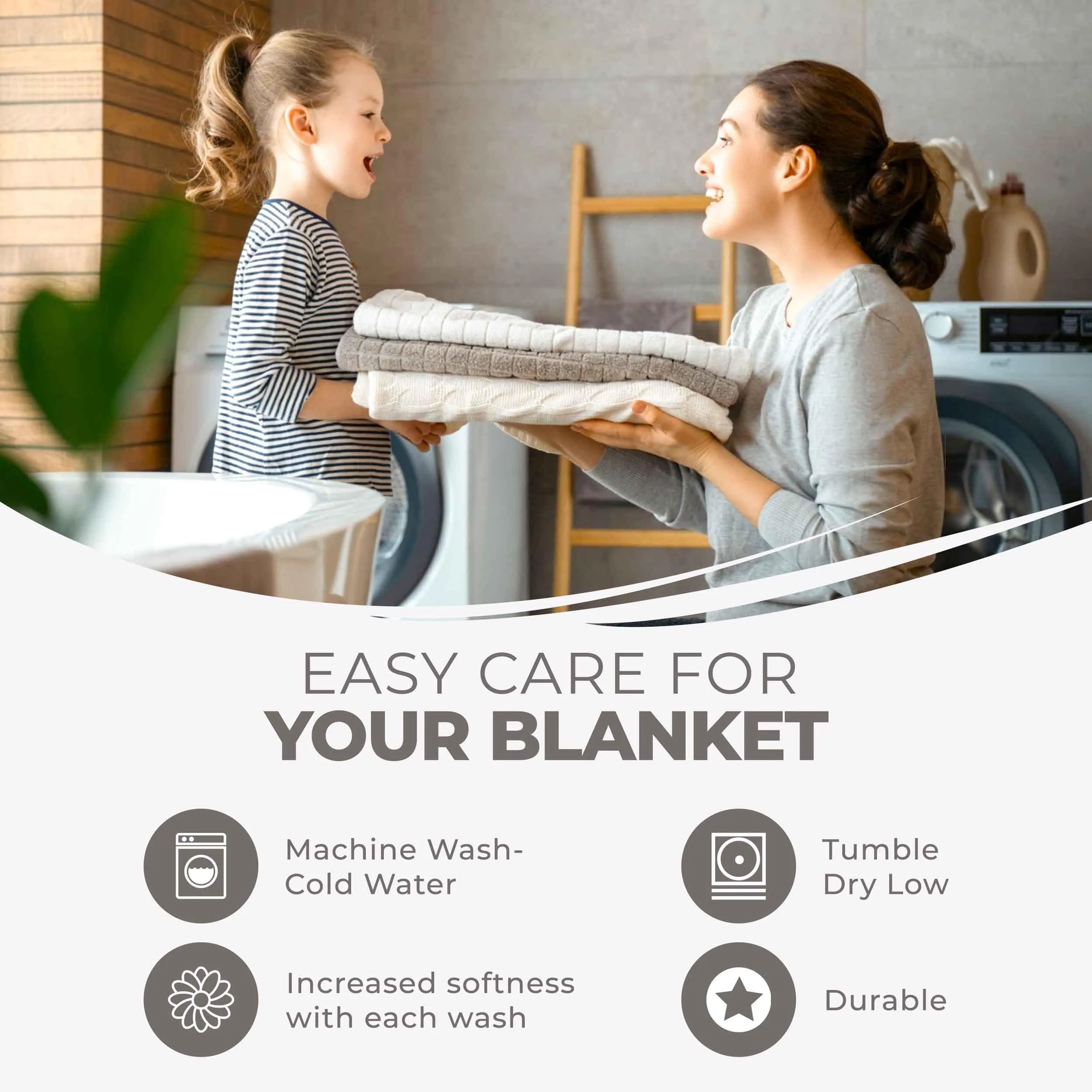 Basketweave All Season Cotton Blanket