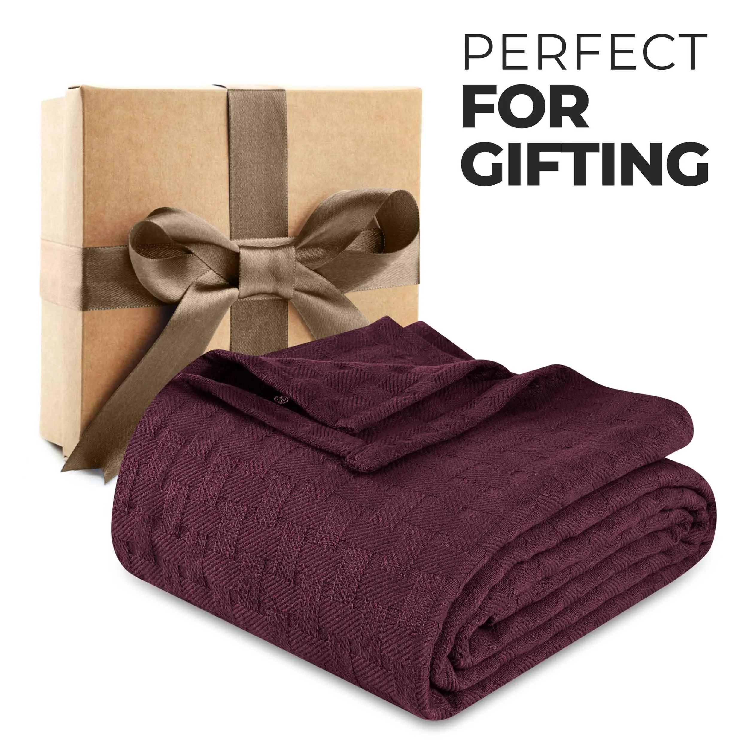 Basketweave All Season Cotton Blanket