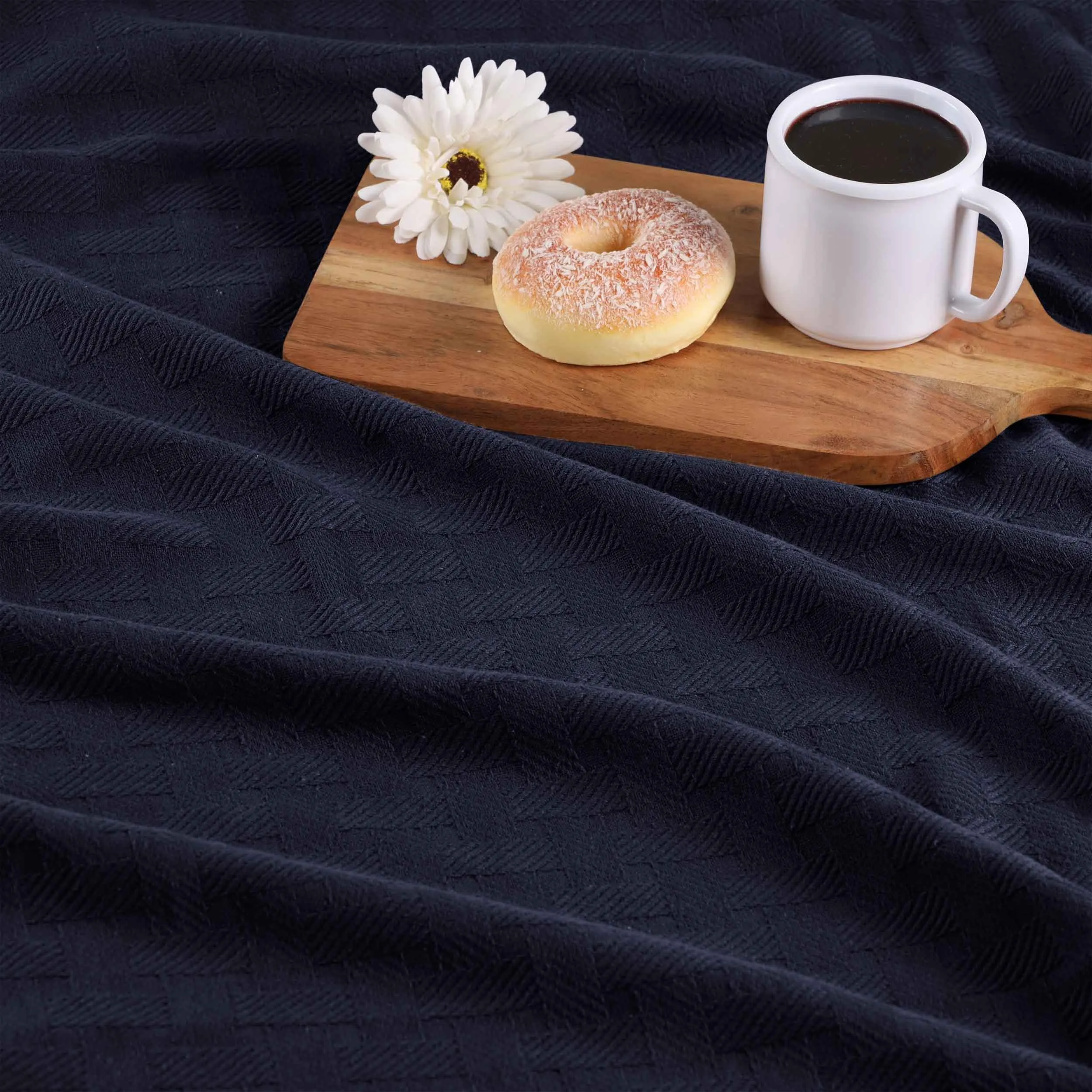 Basketweave All Season Cotton Blanket