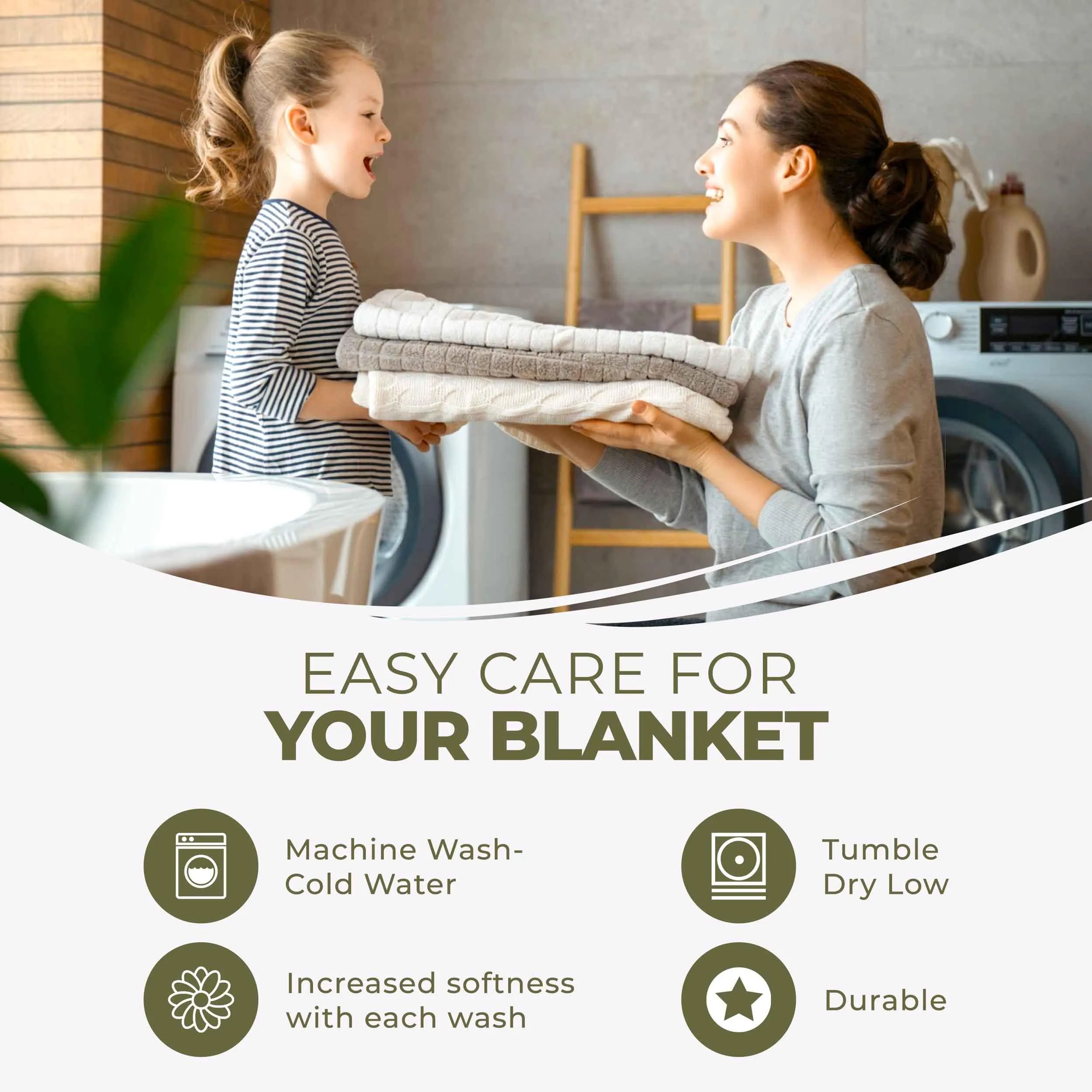 Basketweave All Season Cotton Blanket