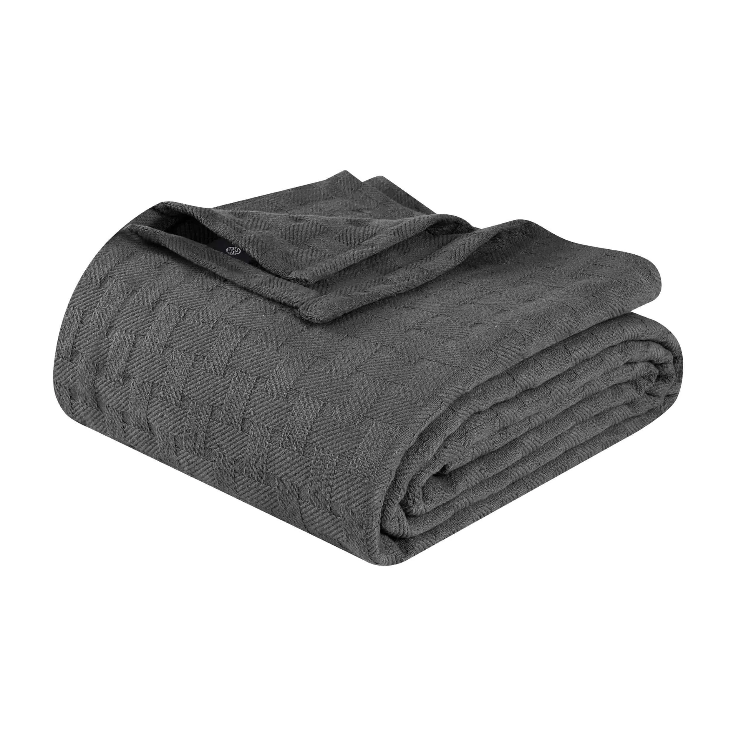 Basketweave All Season Cotton Blanket