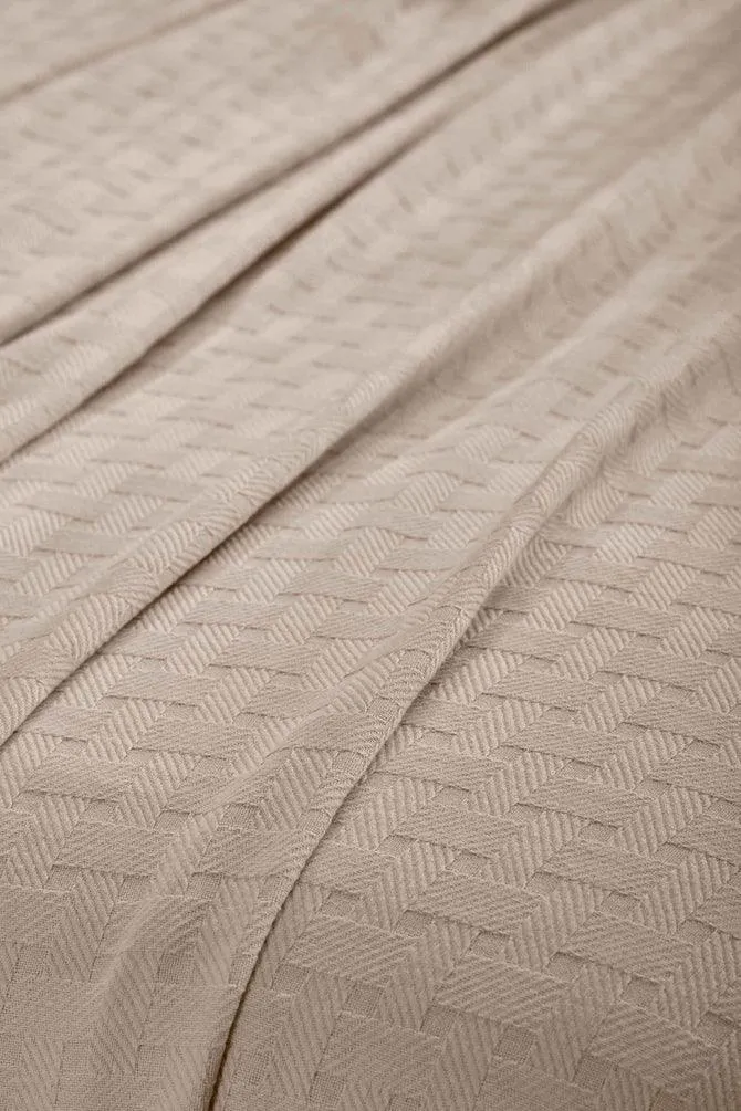 Basketweave All Season Cotton Blanket