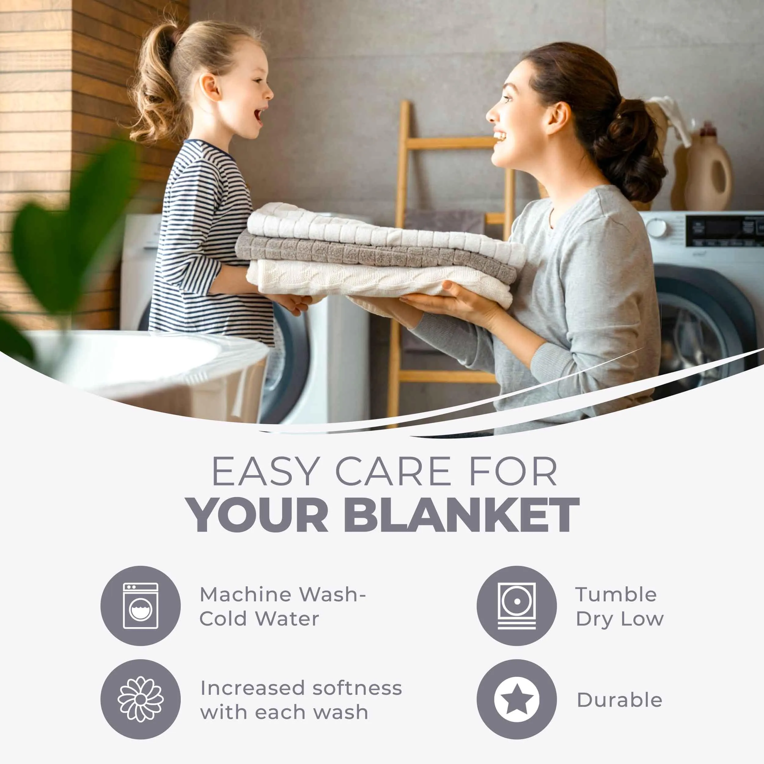 Basketweave All Season Cotton Blanket