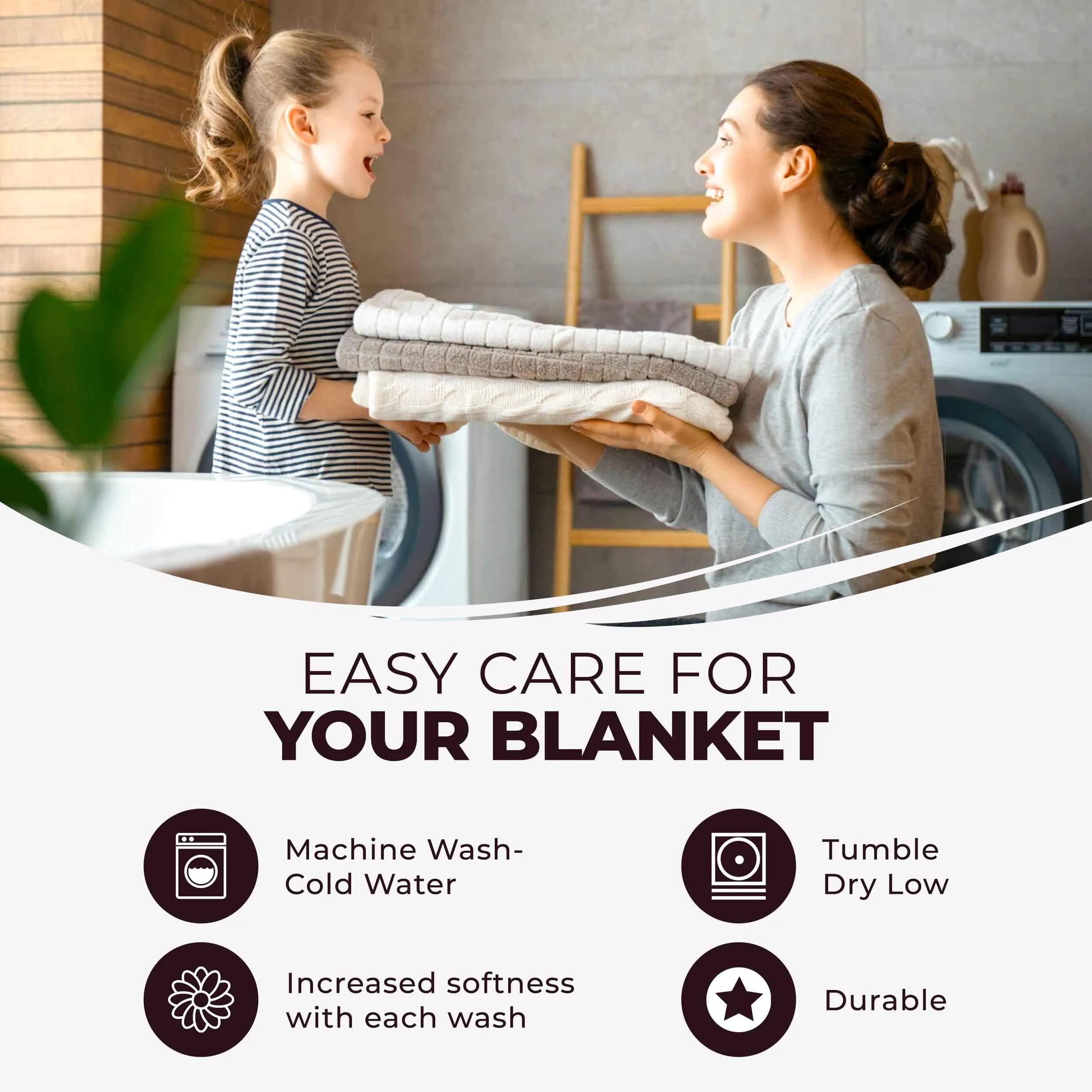 Basketweave All Season Cotton Blanket