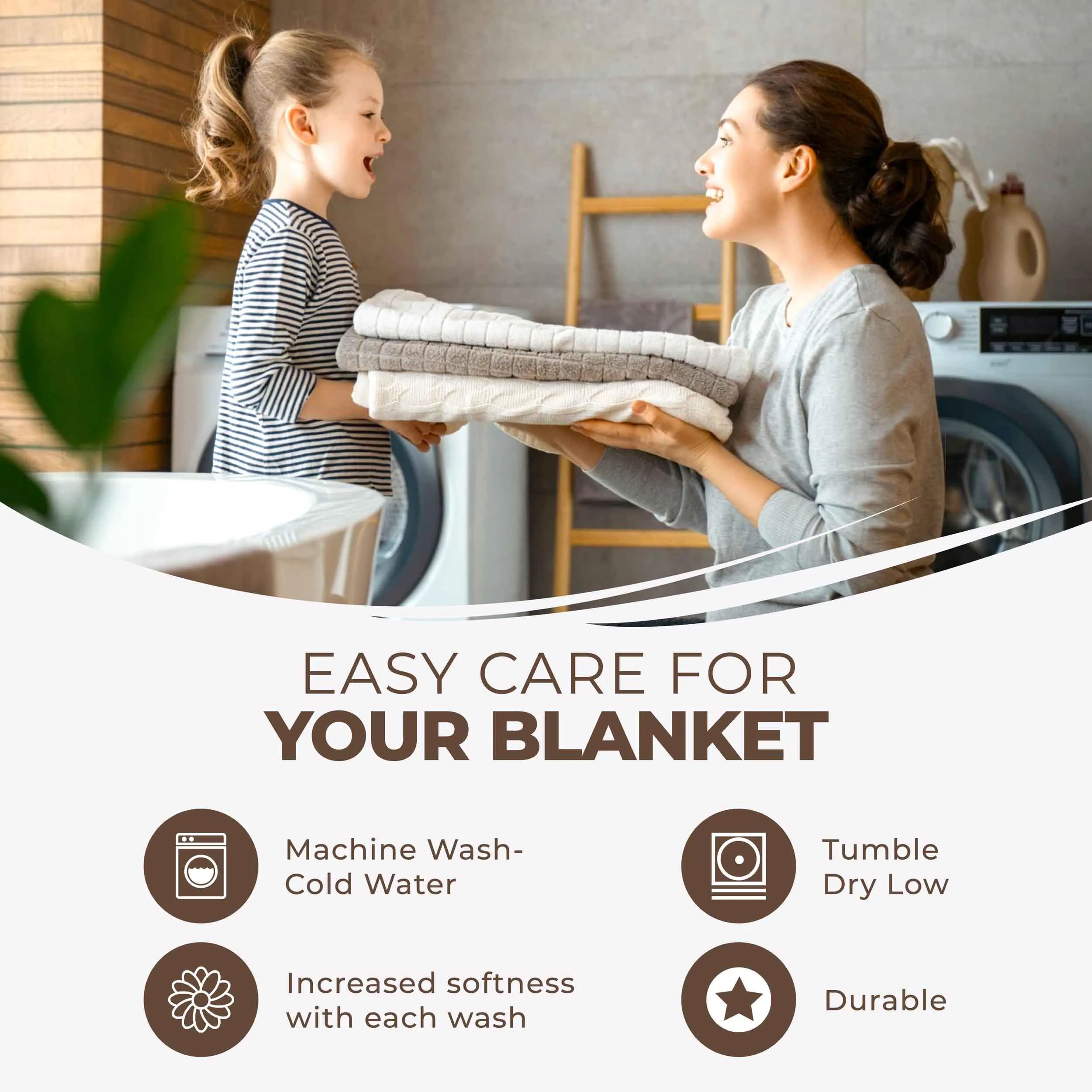 Basketweave All Season Cotton Blanket