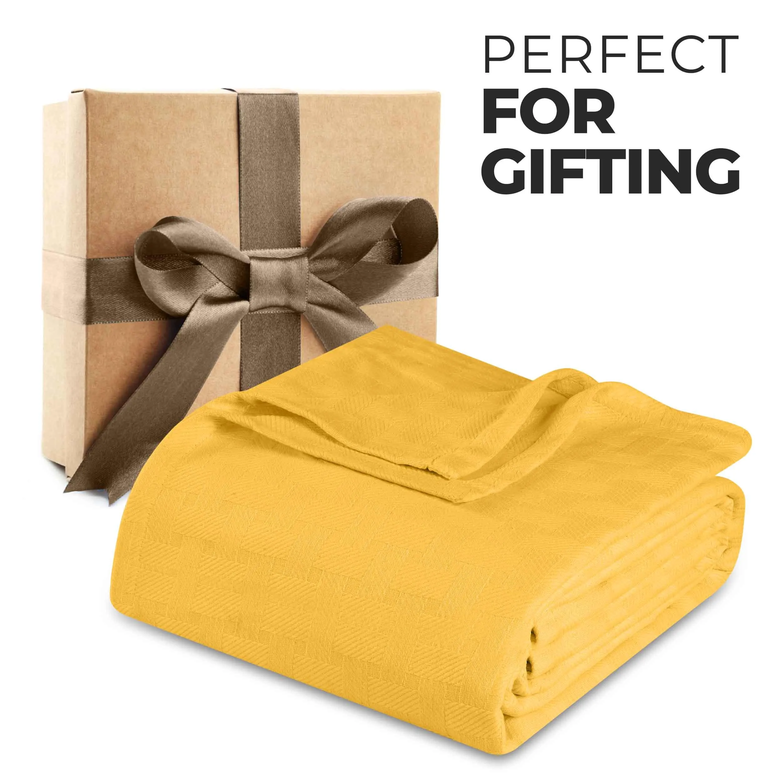 Basketweave All Season Cotton Blanket