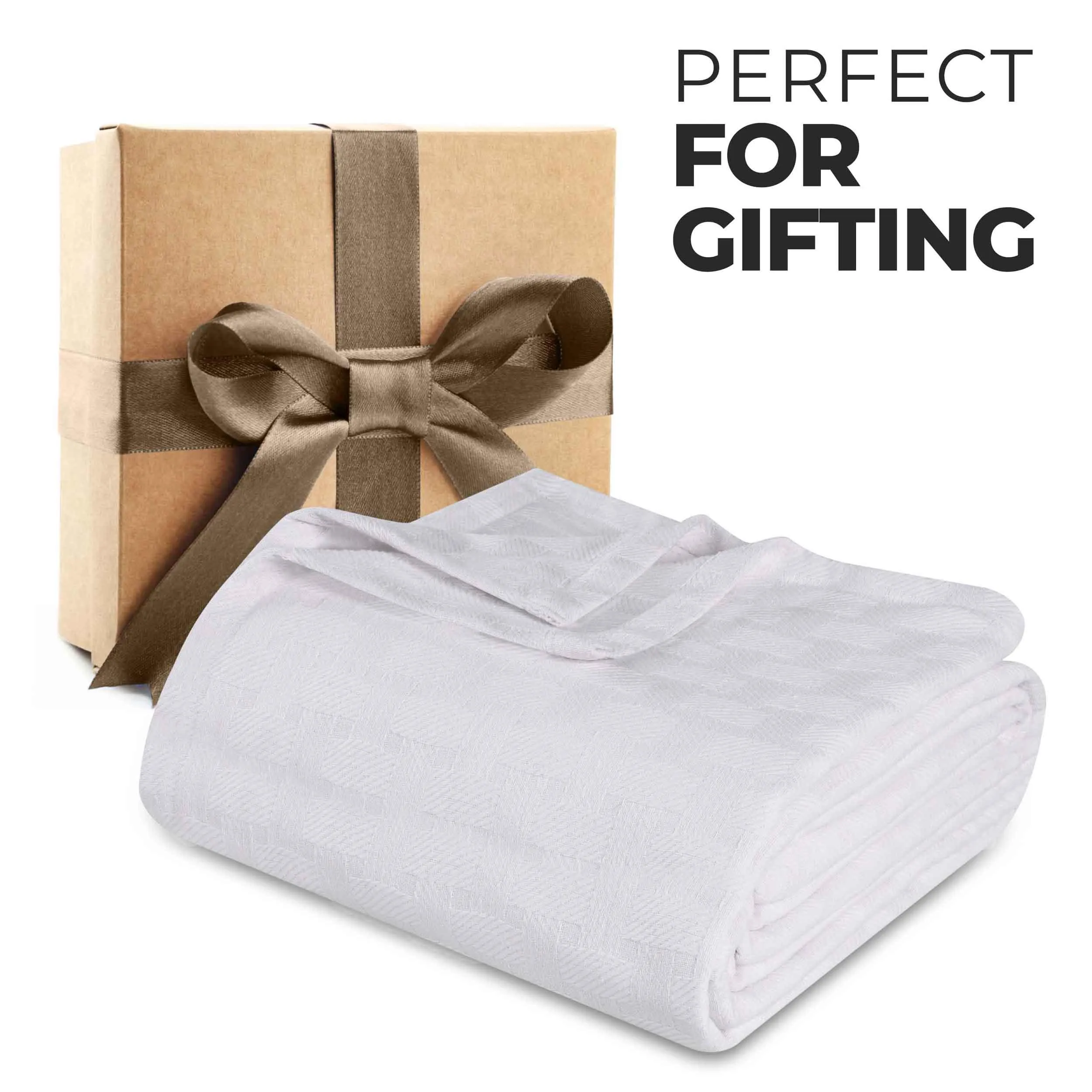 Basketweave All Season Cotton Blanket