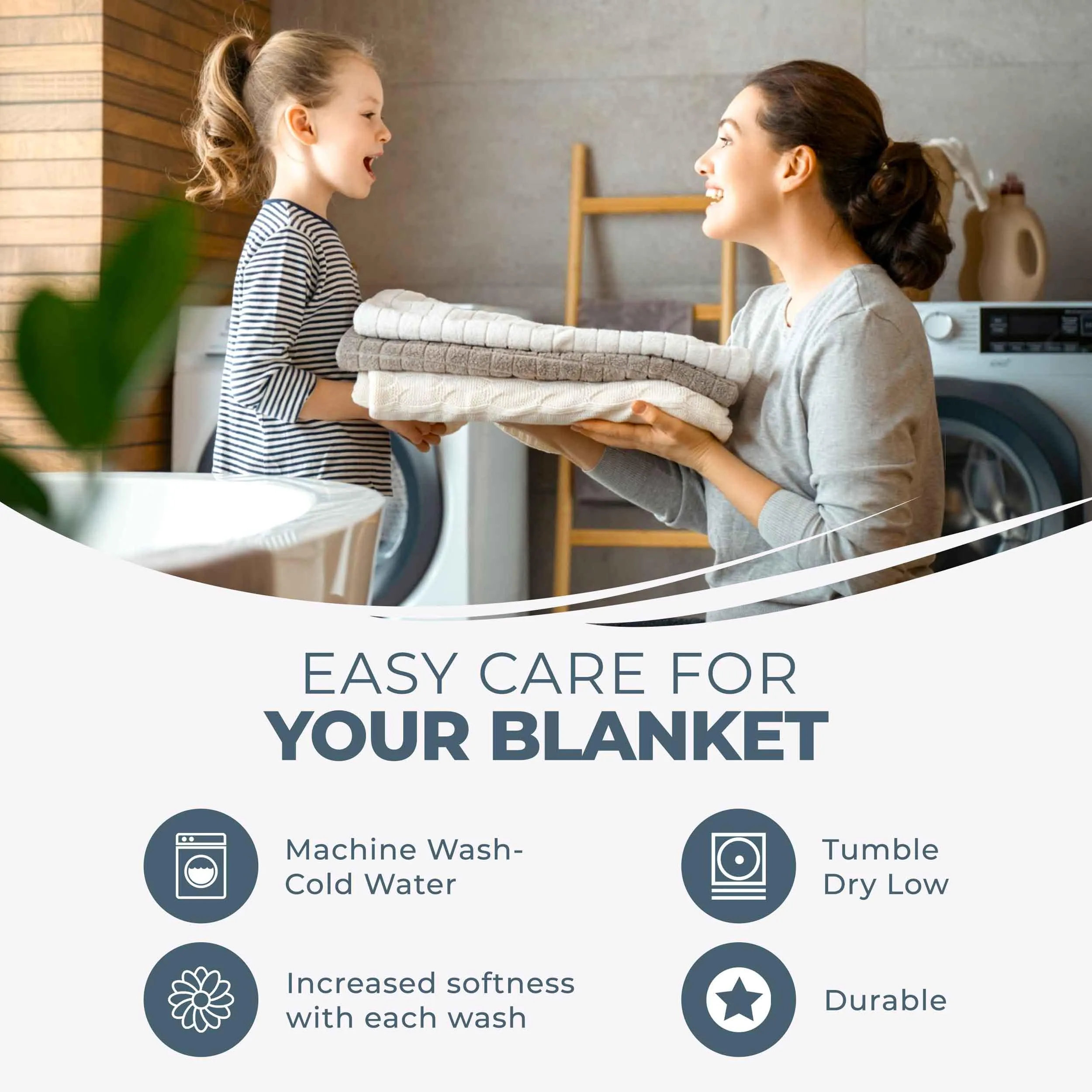 Basketweave All Season Cotton Blanket