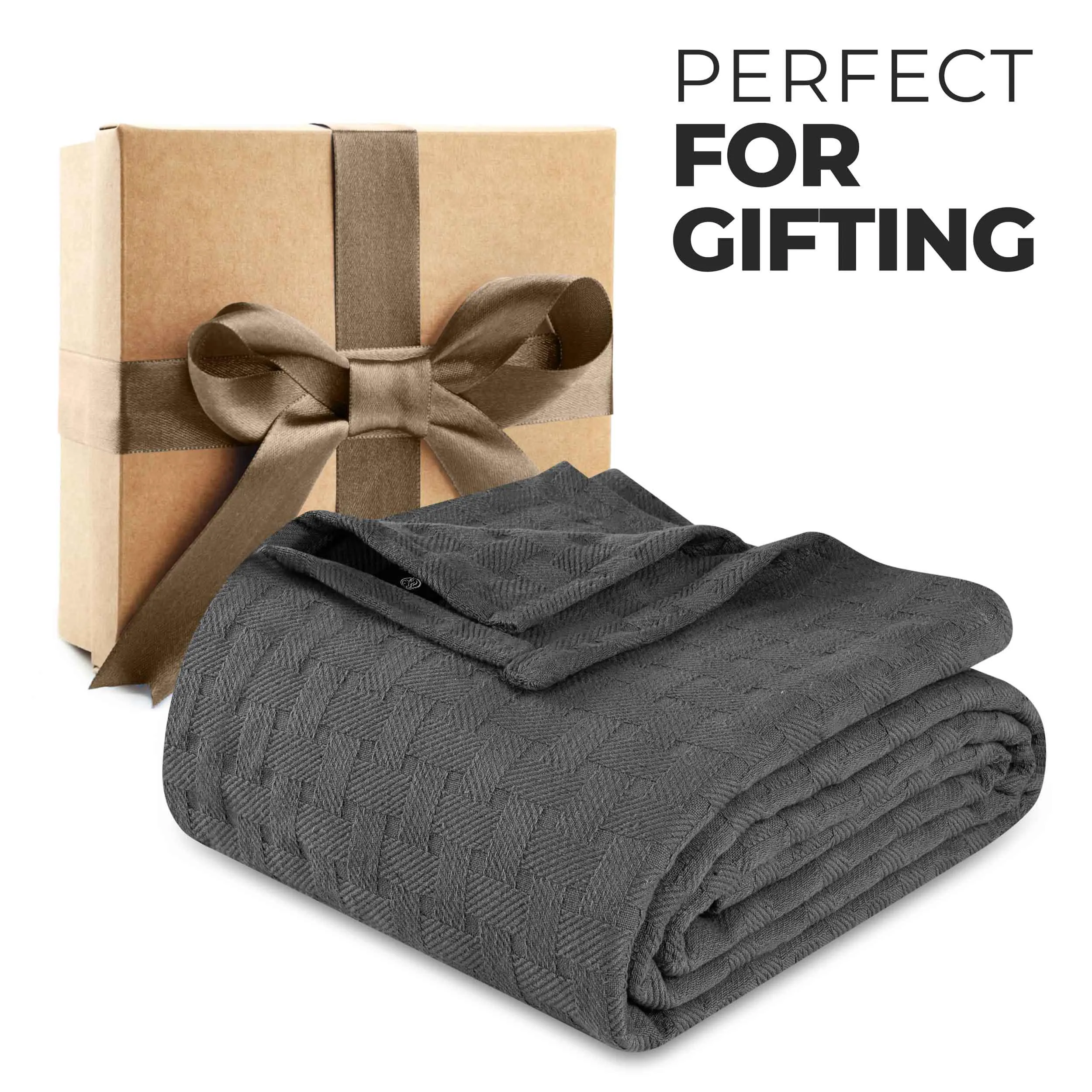 Basketweave All Season Cotton Blanket