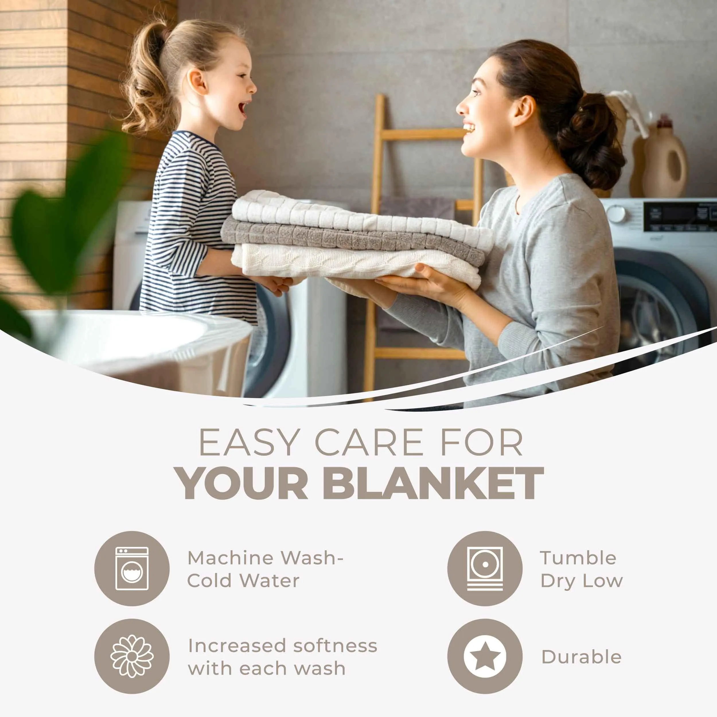 Basketweave All Season Cotton Blanket