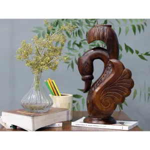 Beautiful Wooden Swan Stand (Small)