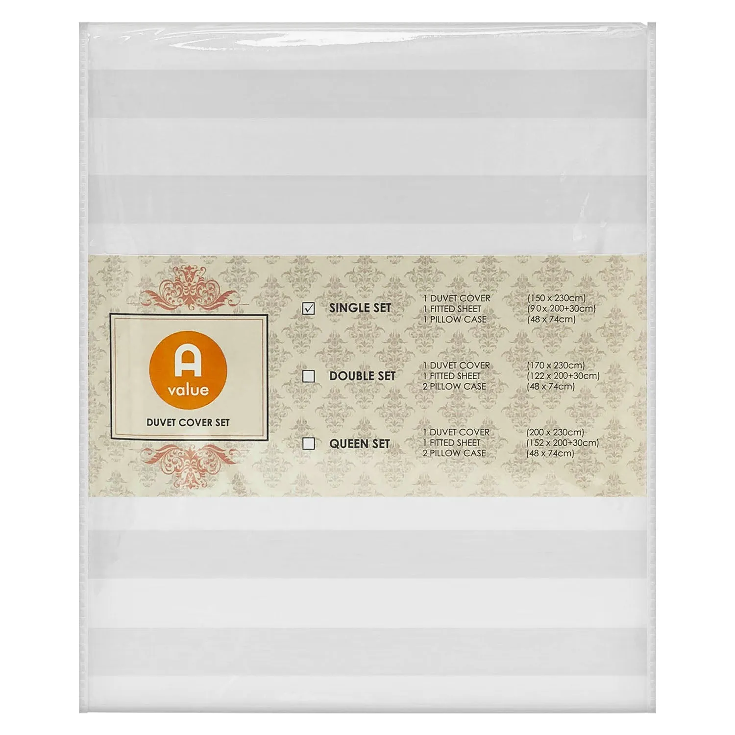 Bedding Set, Stripe (Single)