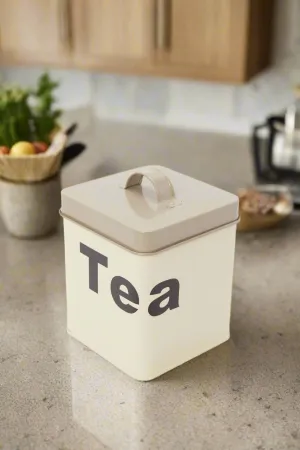 Beige Square Tea Canister