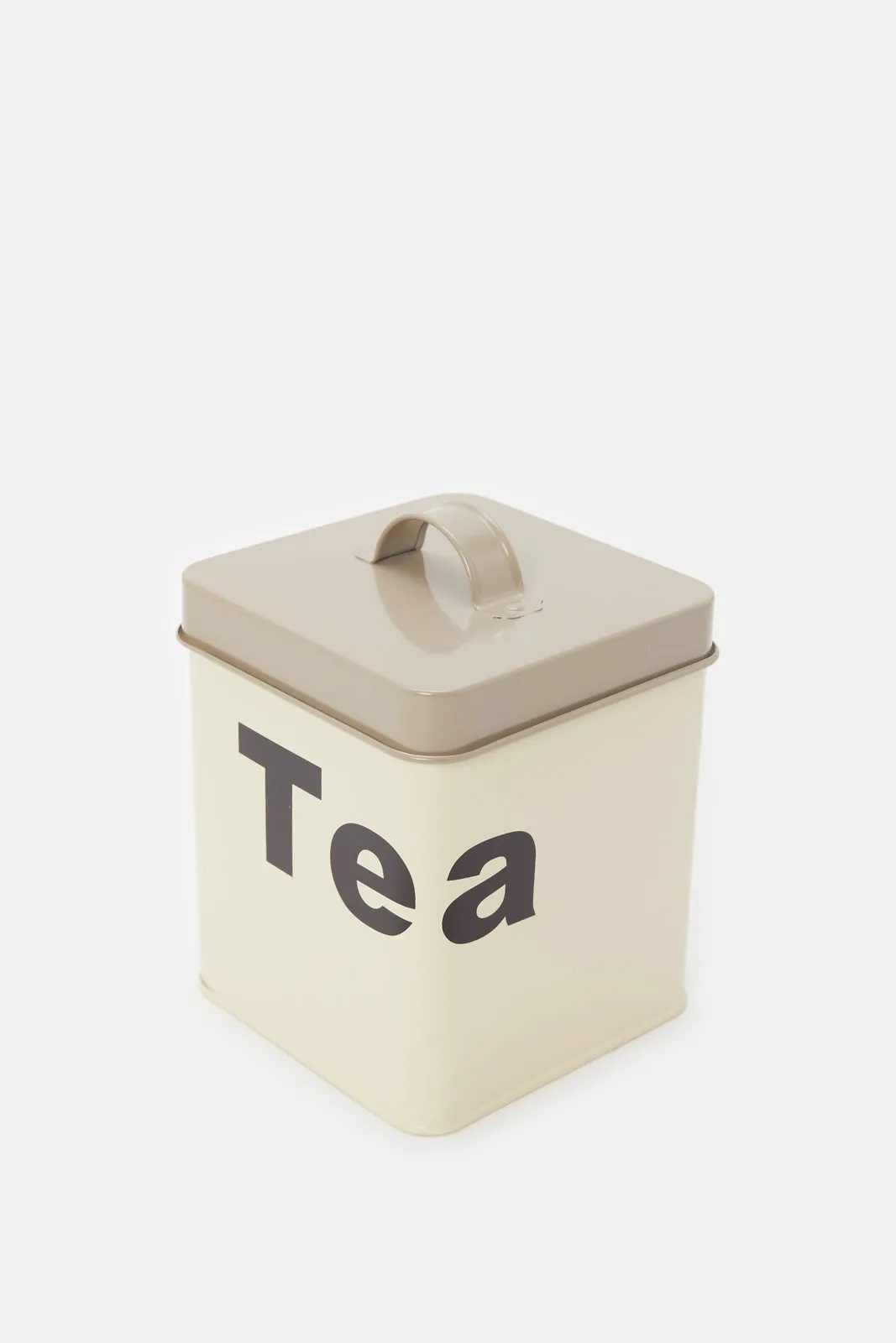 Beige Square Tea Canister
