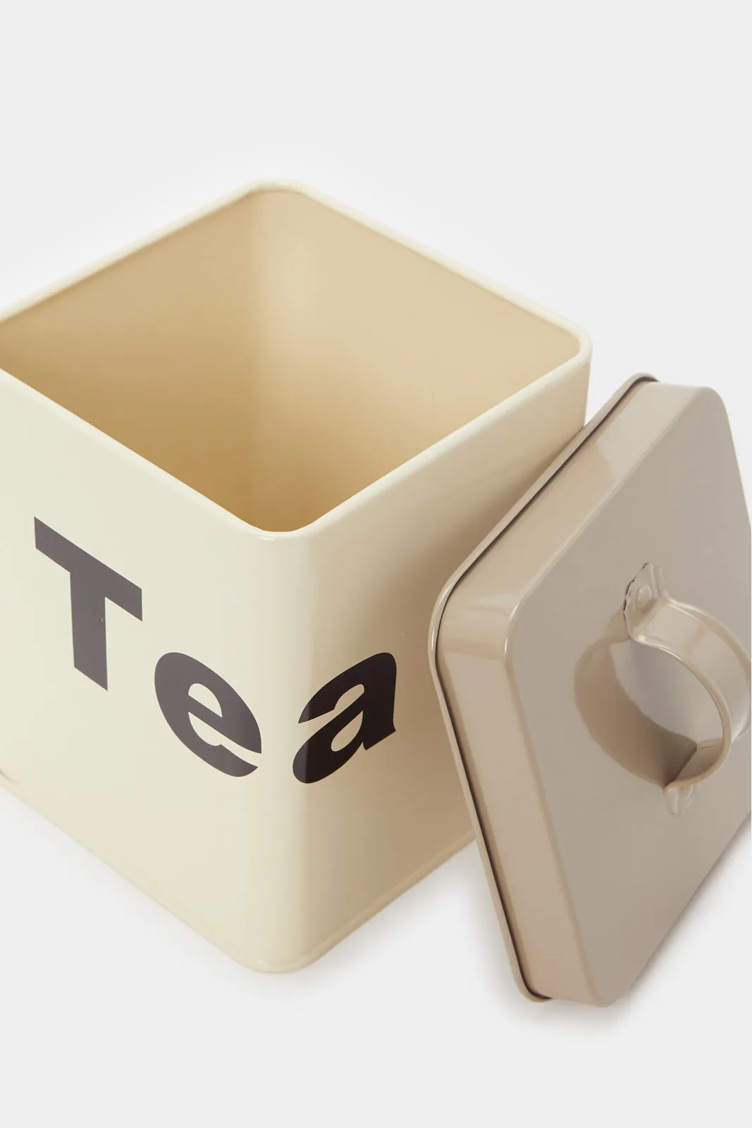 Beige Square Tea Canister