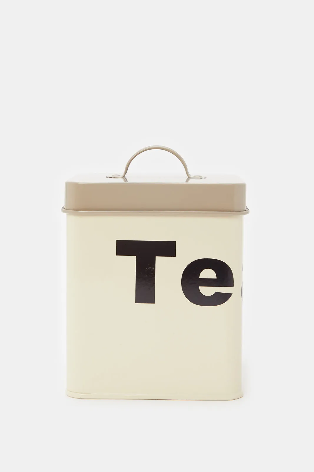 Beige Square Tea Canister