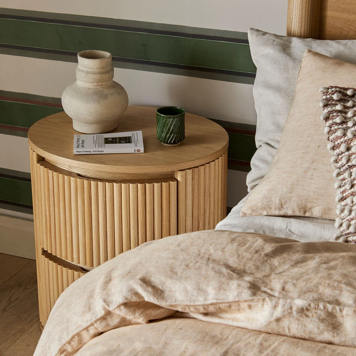 Benjamin Ripple Round Bedside Table