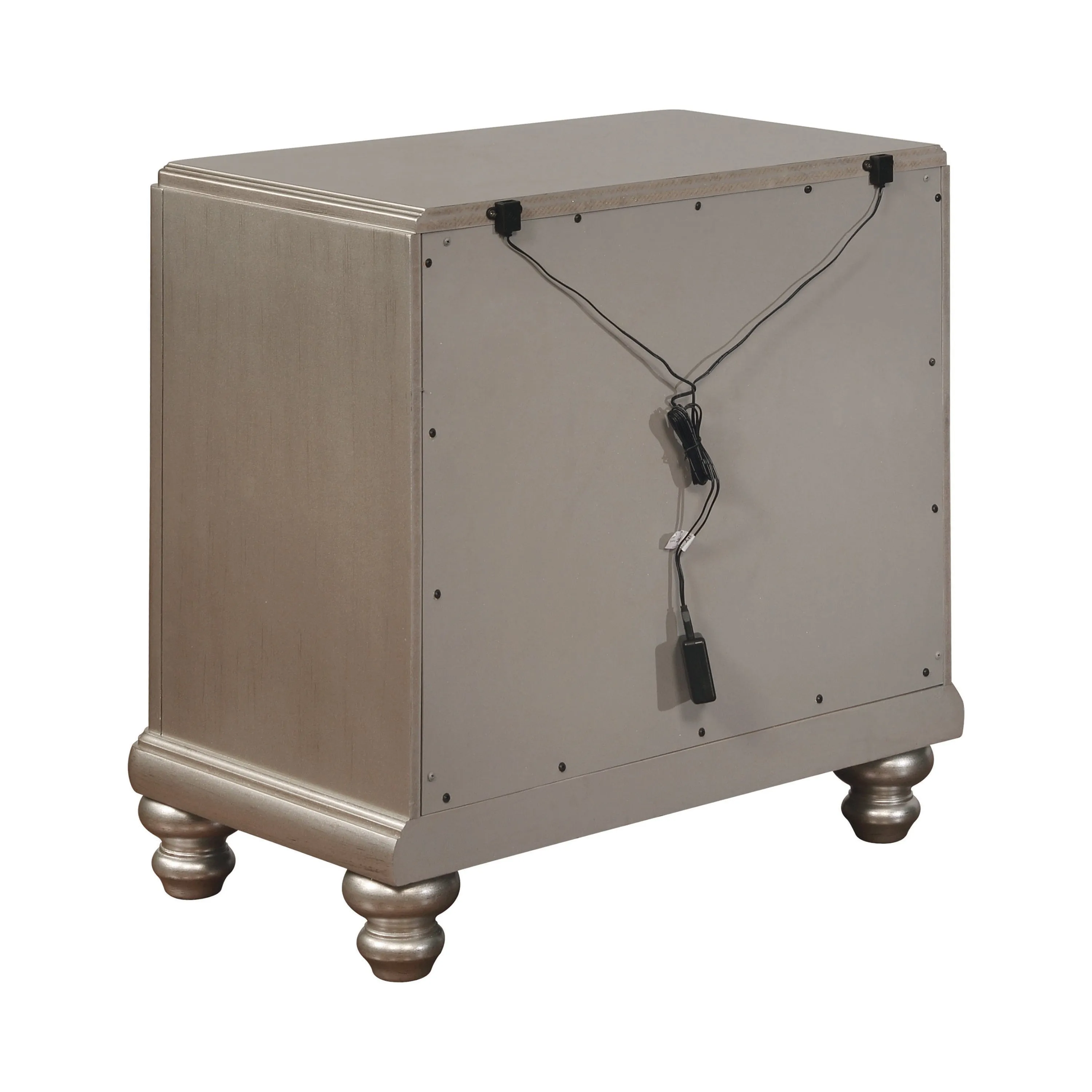Bling Game 2-Drawer Nightstand Metallic Platinum - 204182