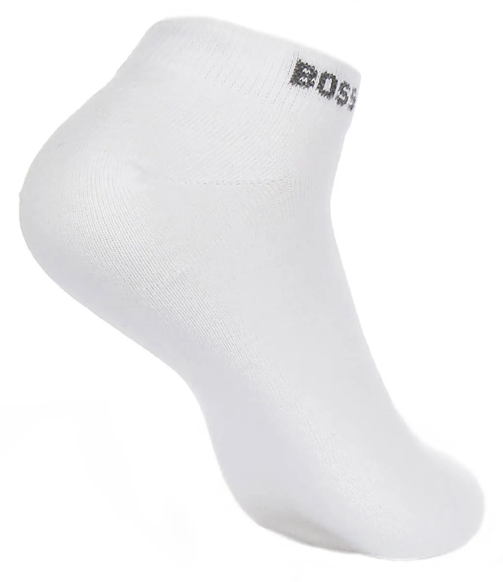 Boss 2 Pairs Short Socks White & Grey Minipatt